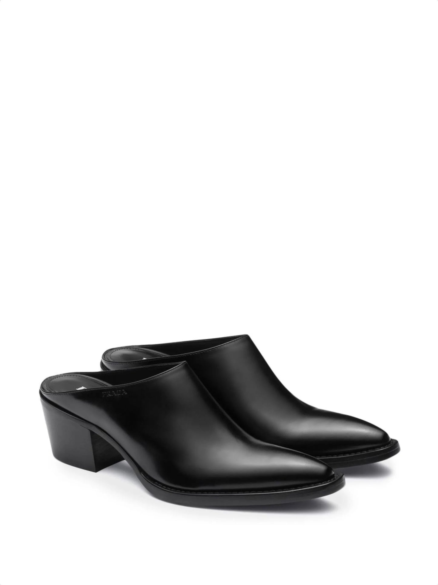 point-toe leather mules
