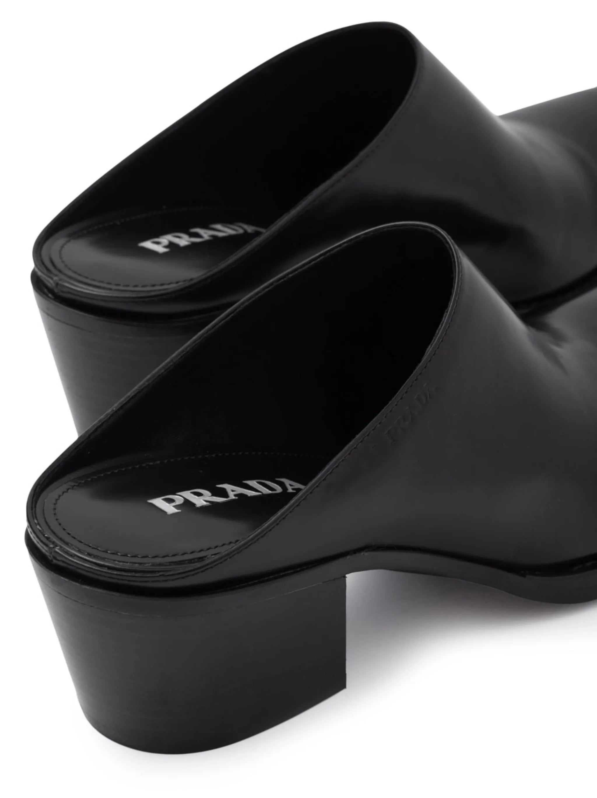 point-toe leather mules