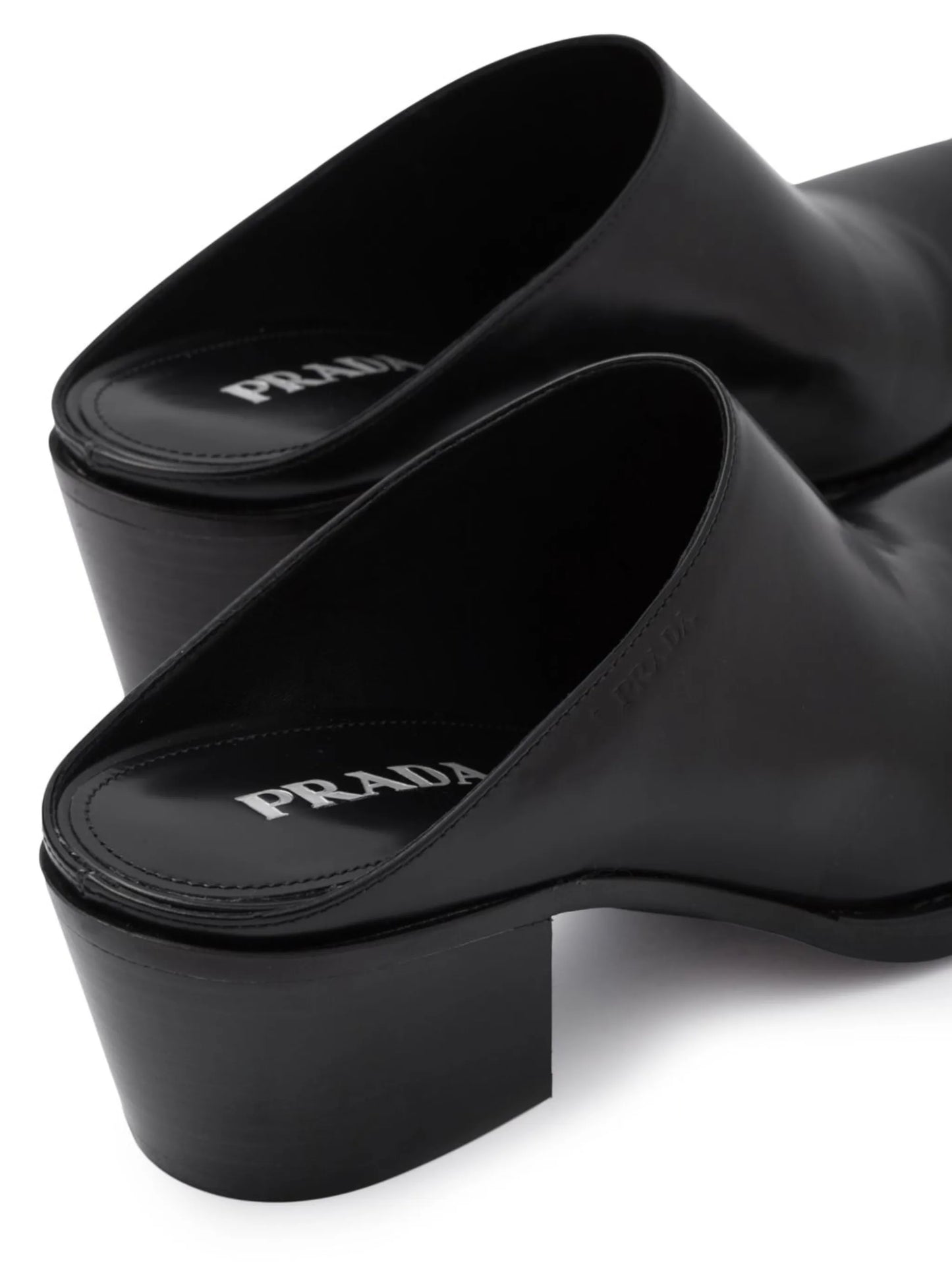 point-toe leather mules