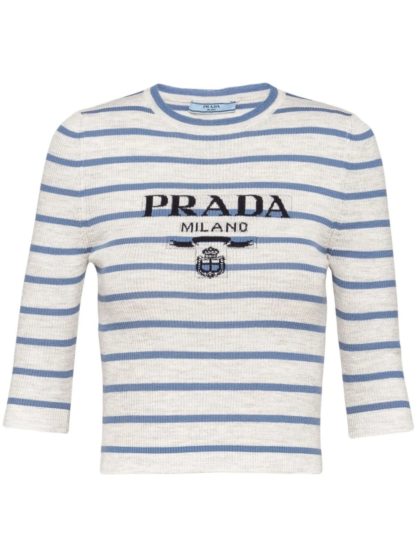 logo-intarsia wool jumper