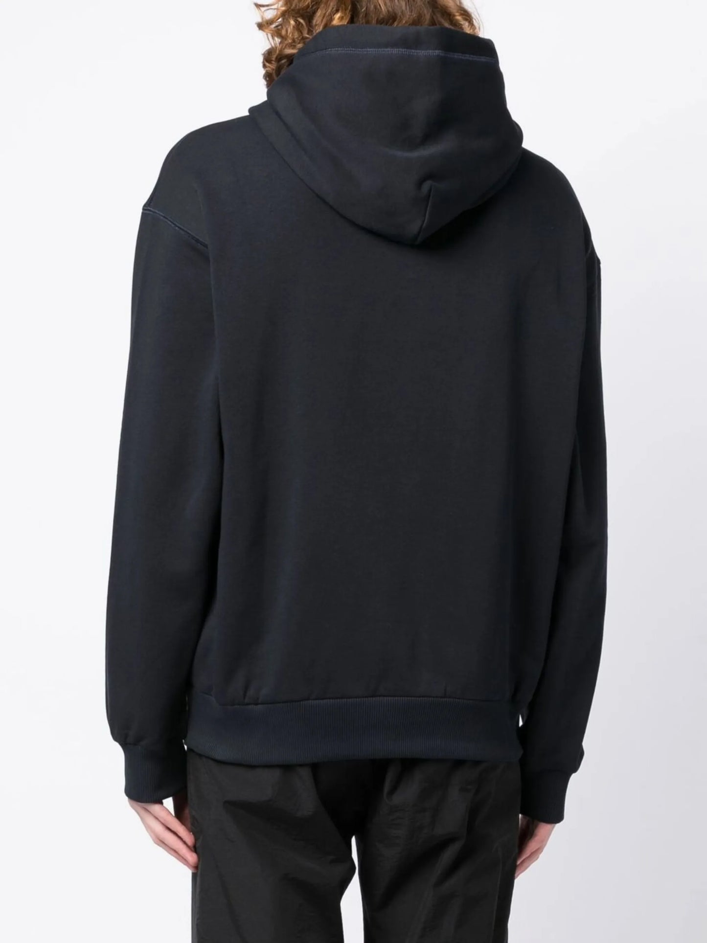 logo-patch cotton hoodie