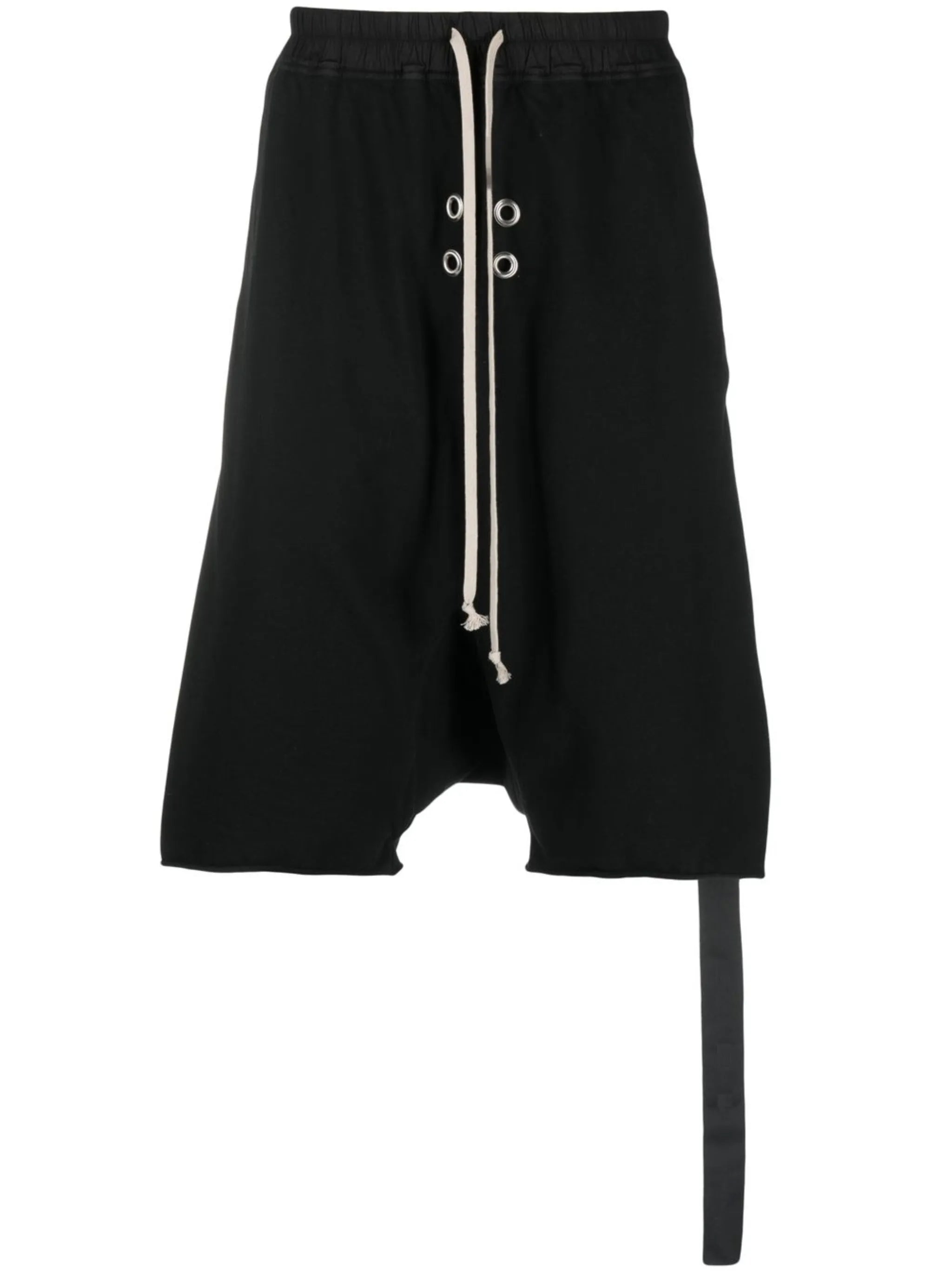 drop-crotch cotton shorts