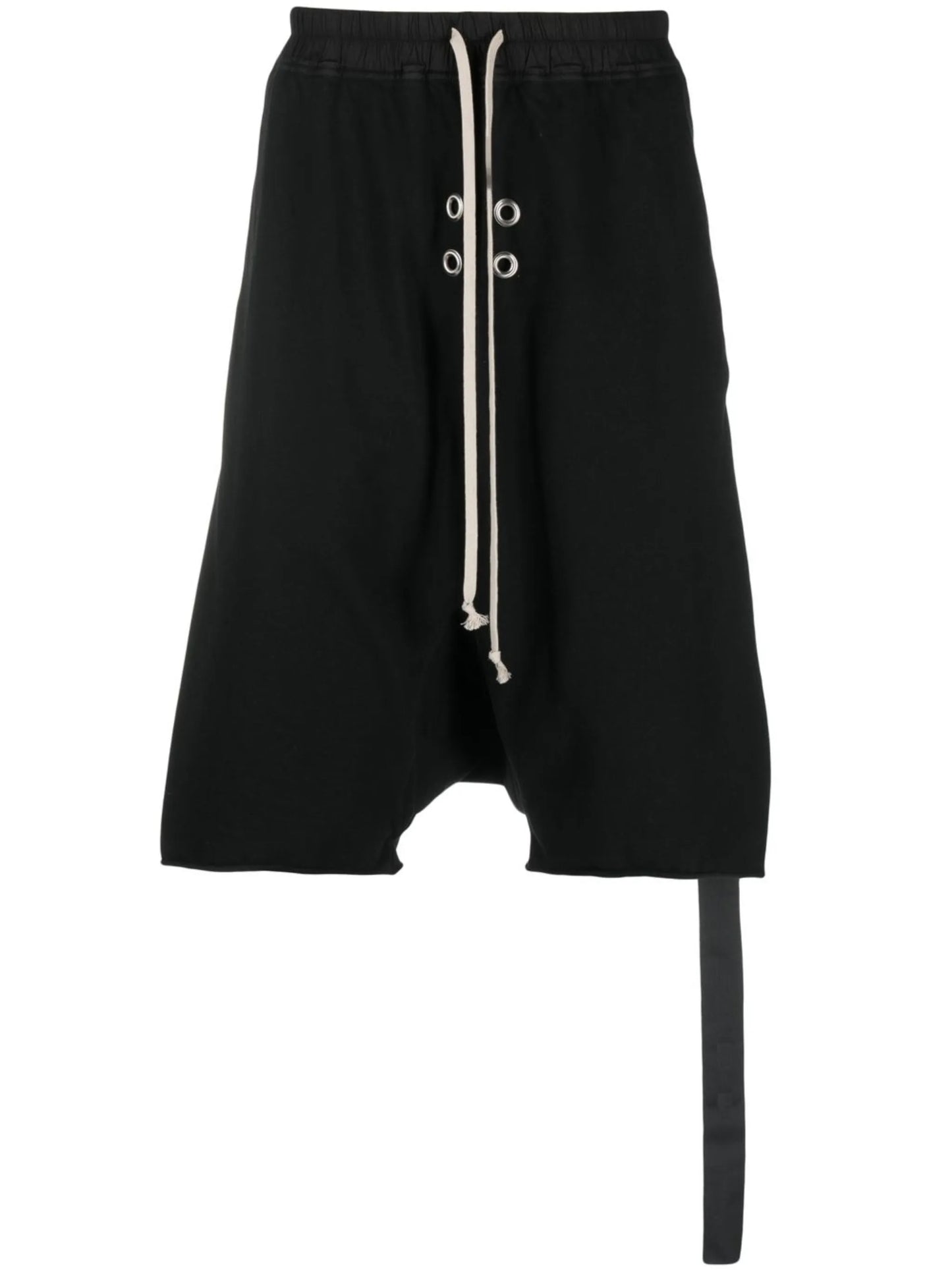 drop-crotch cotton shorts