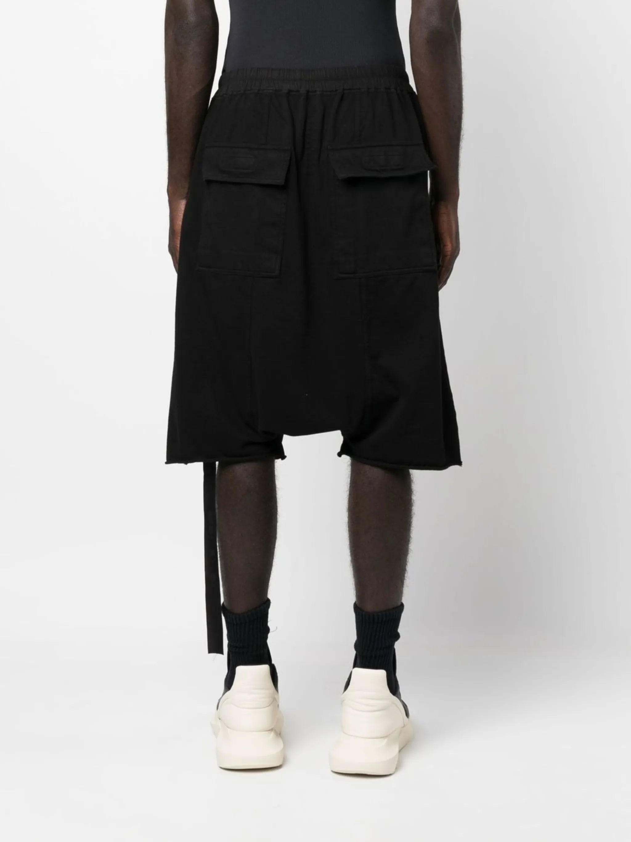 drop-crotch cotton shorts