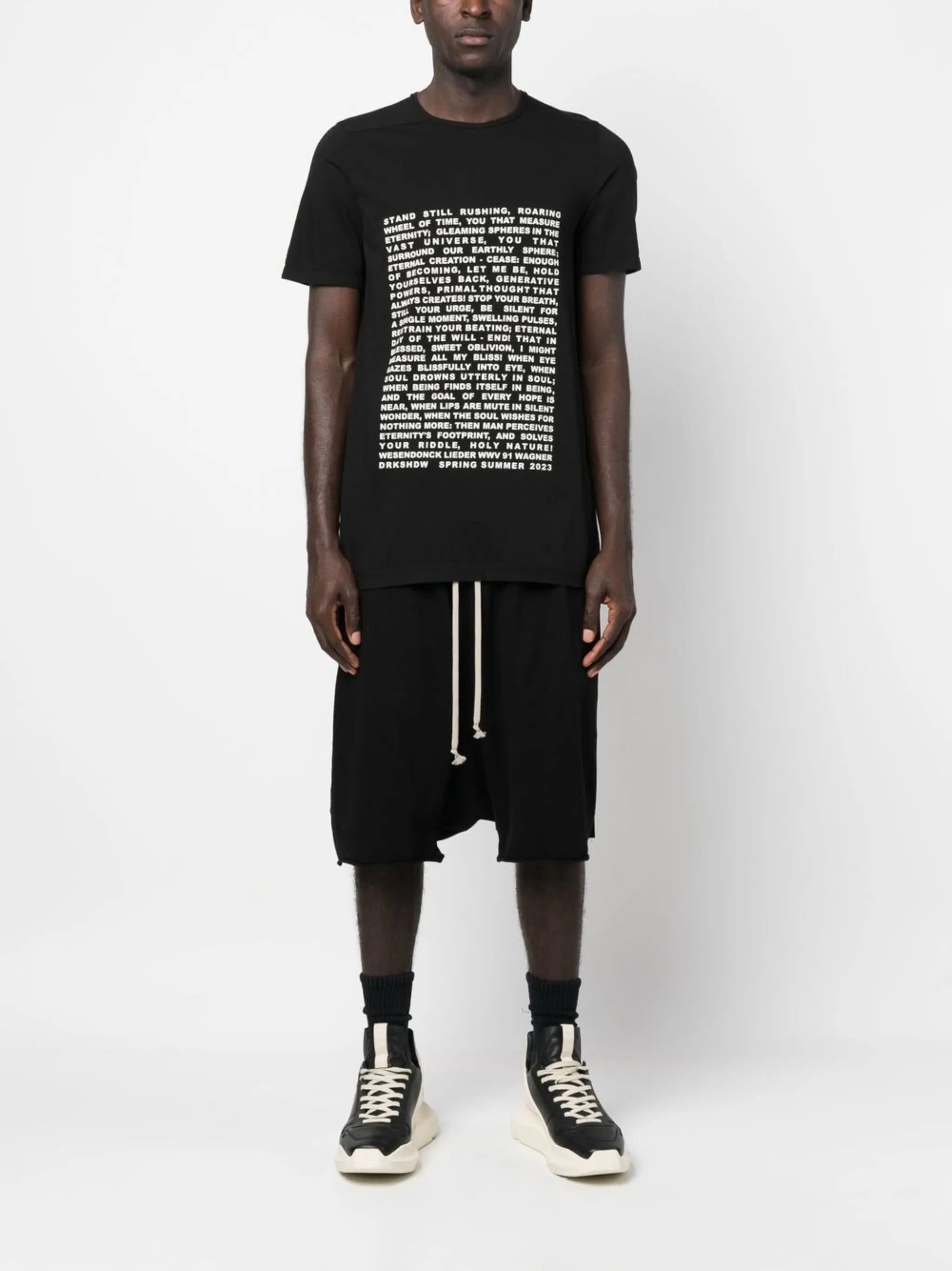 drop-crotch cotton shorts