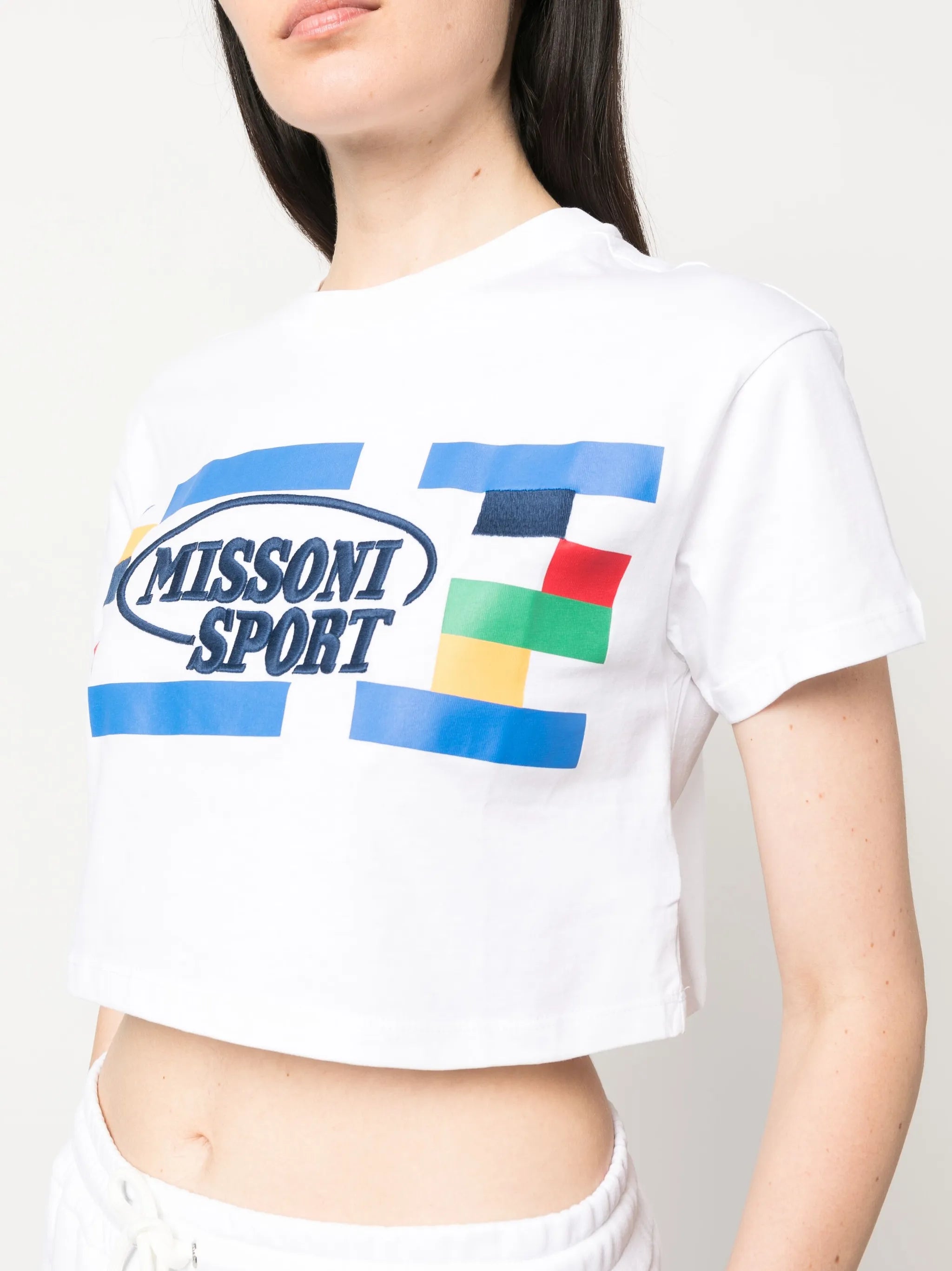logo-print short-sleeve top