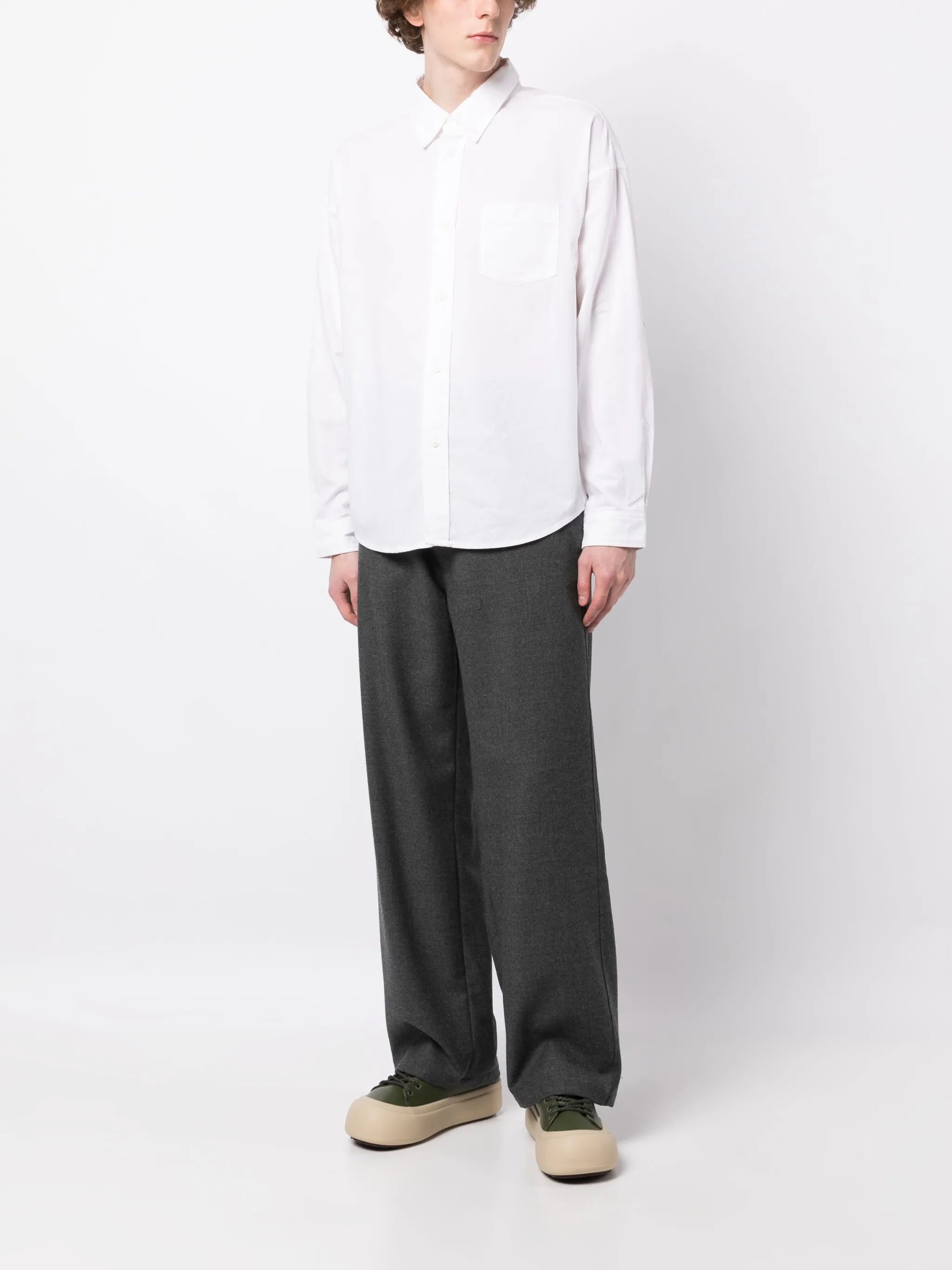Albacore B.D. elbow-patch cotton shirt