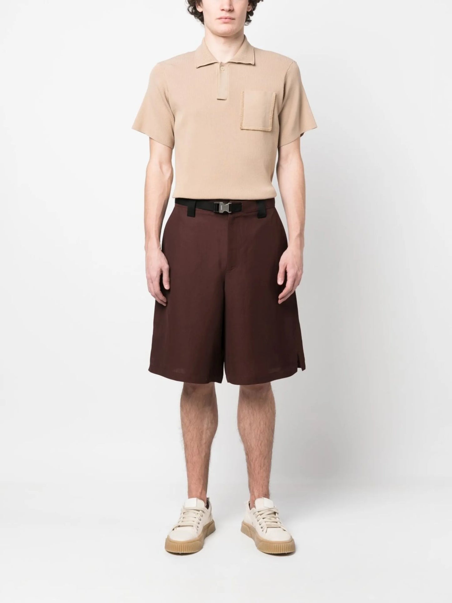 knee-length shorts