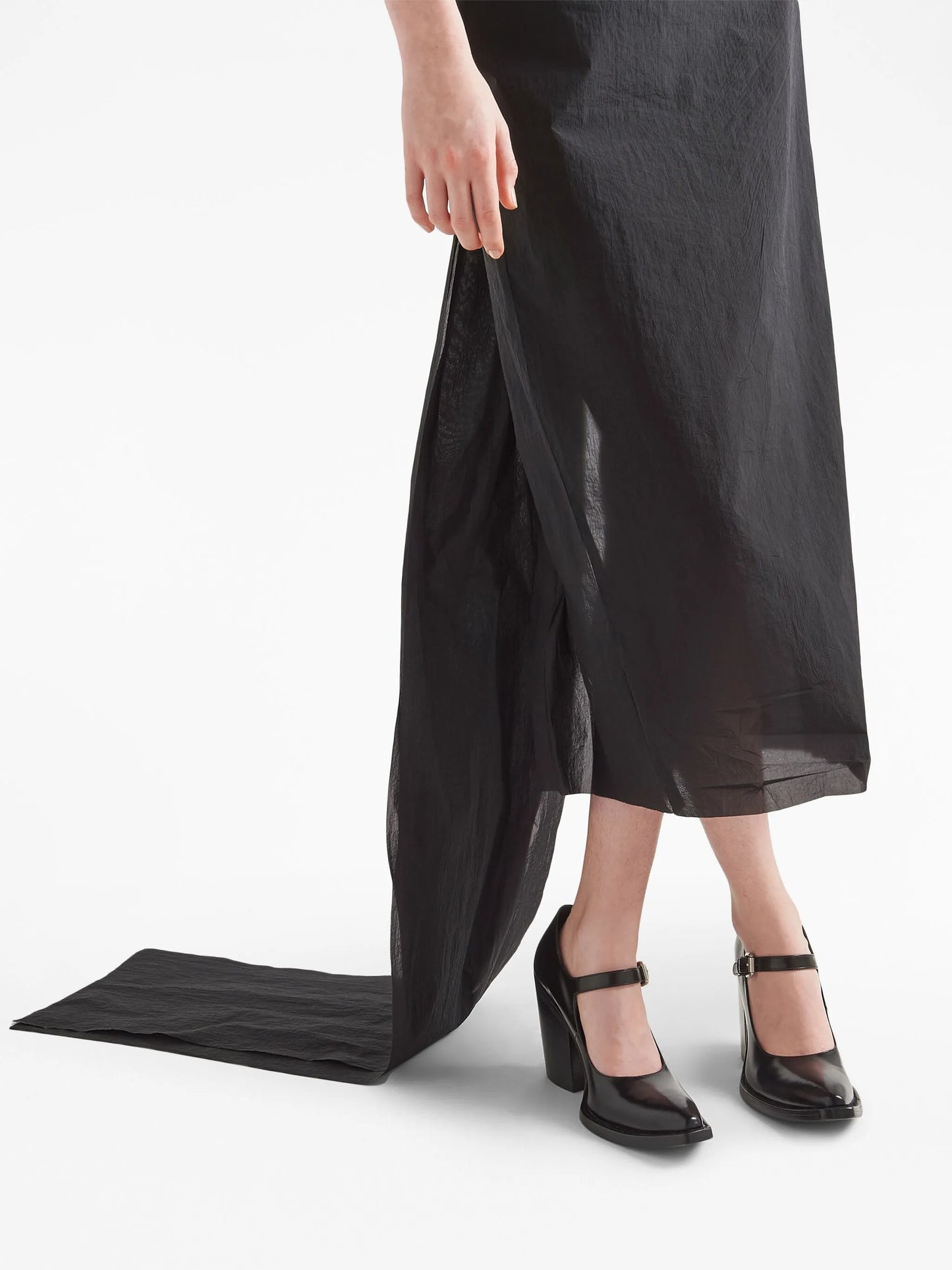 95mm brushed leather pumps