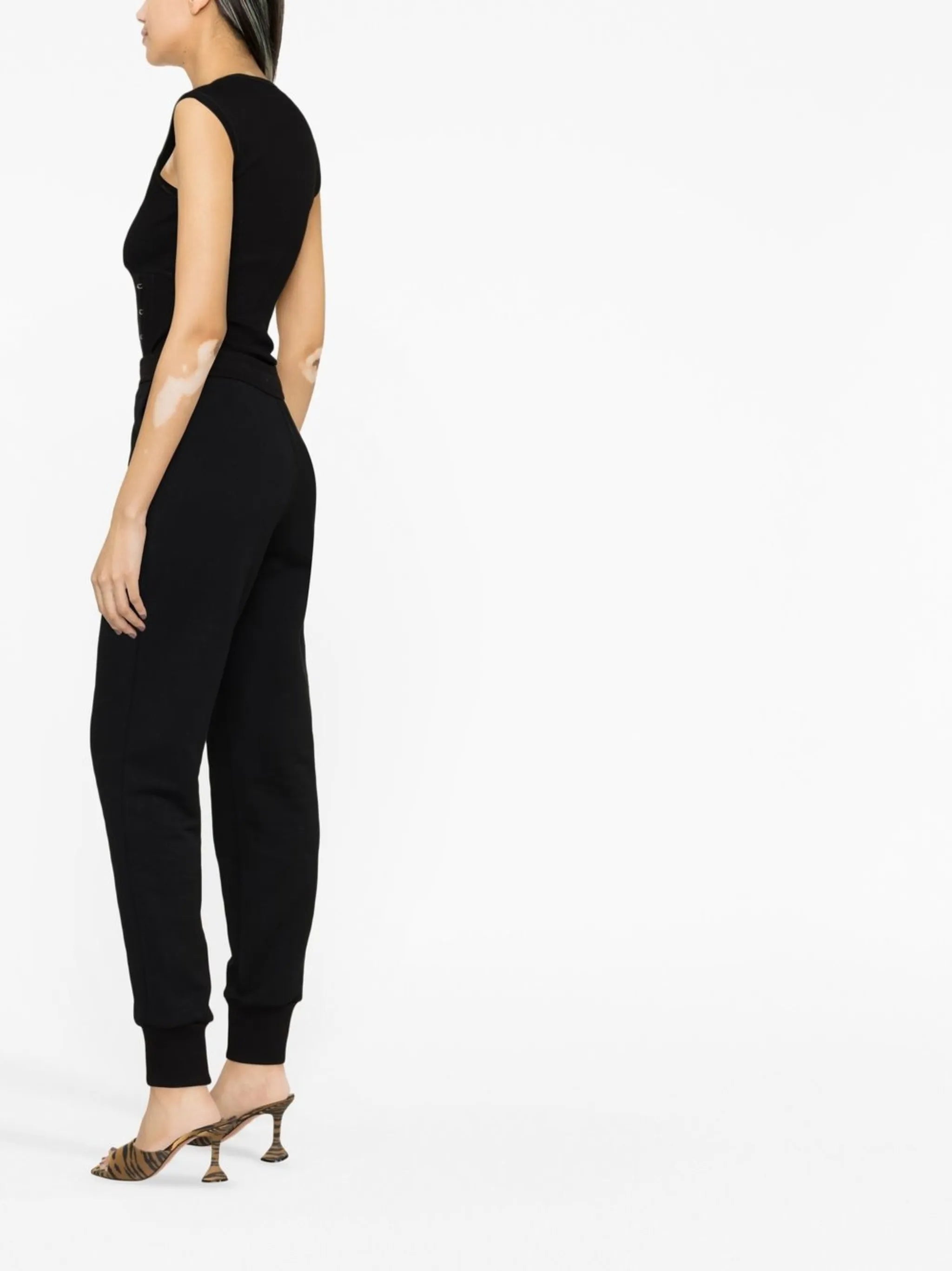 drawstring skinny track pants