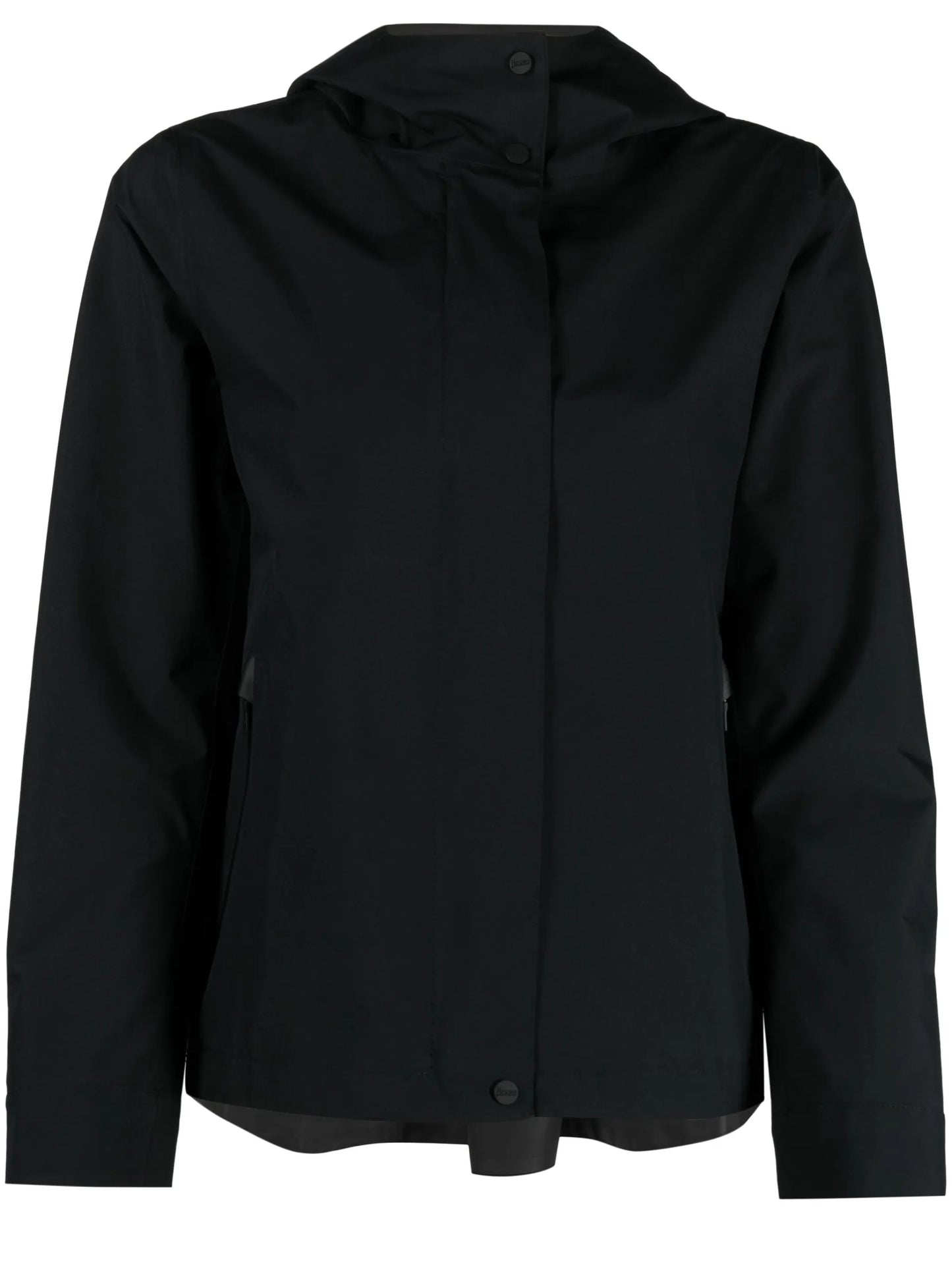 zip-fastening hooded jacket
