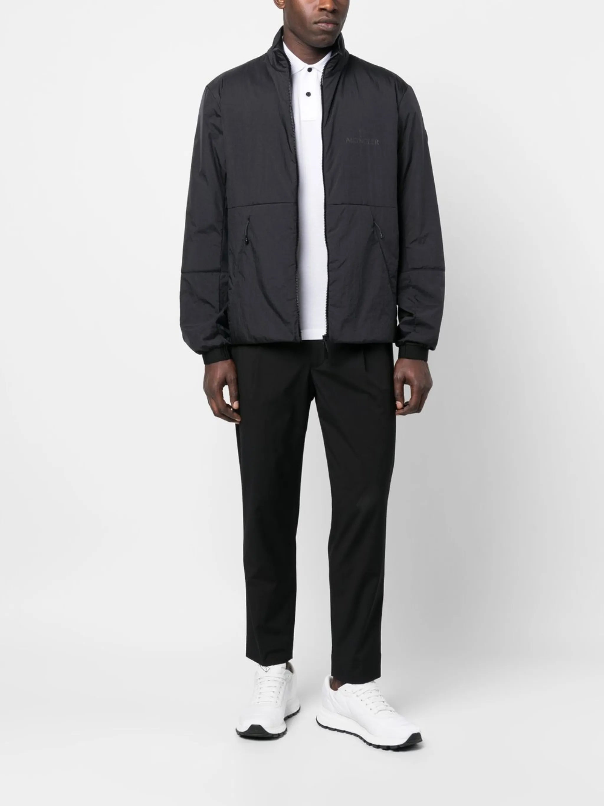 logo-print bomber jacket