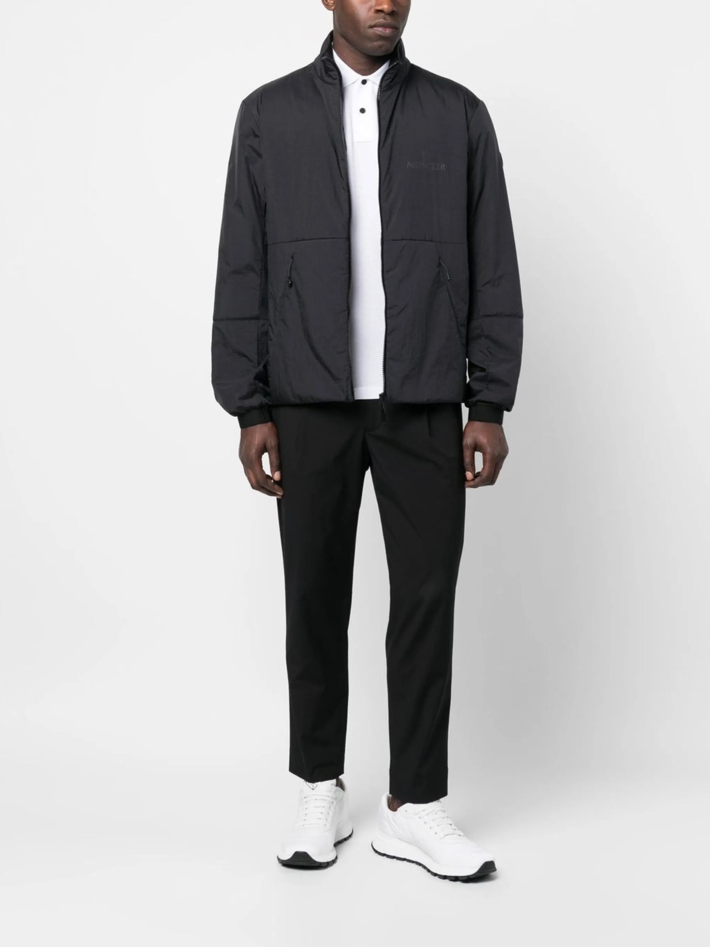 logo-print bomber jacket