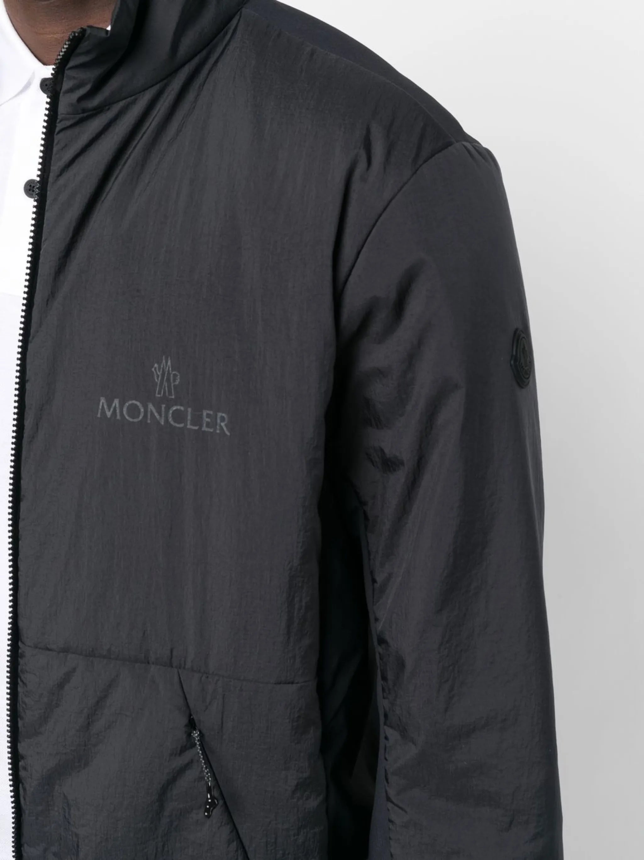 logo-print bomber jacket