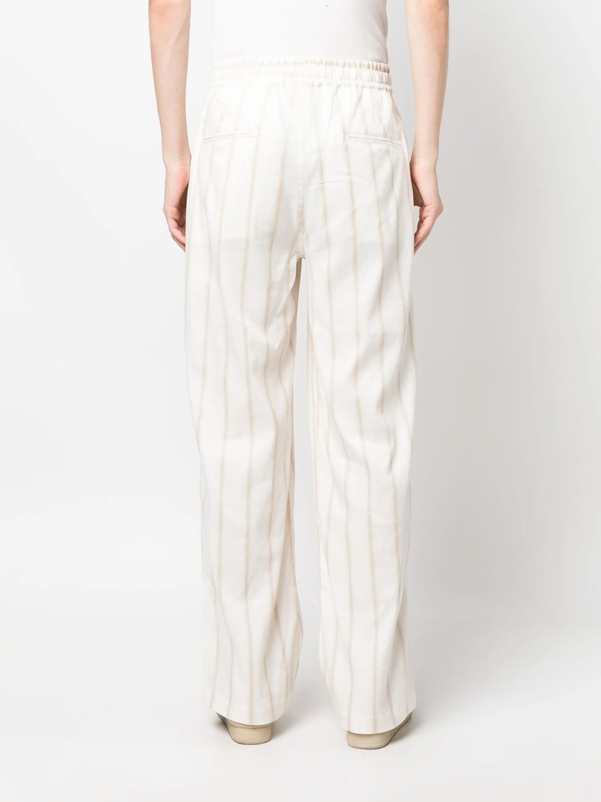 wide-leg drawstring trousers