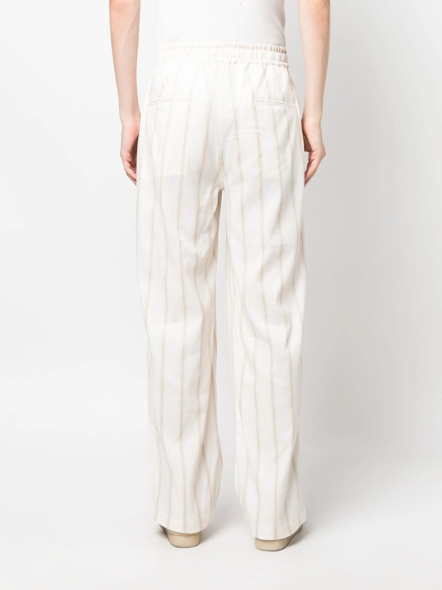 wide-leg drawstring trousers