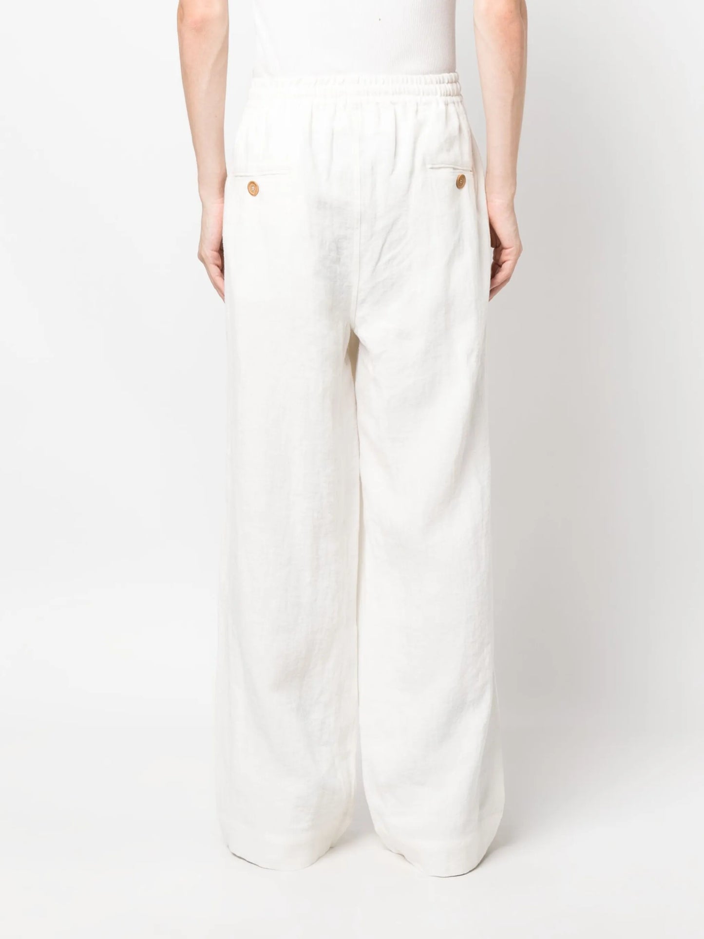 mid-rise wid-leg trousers