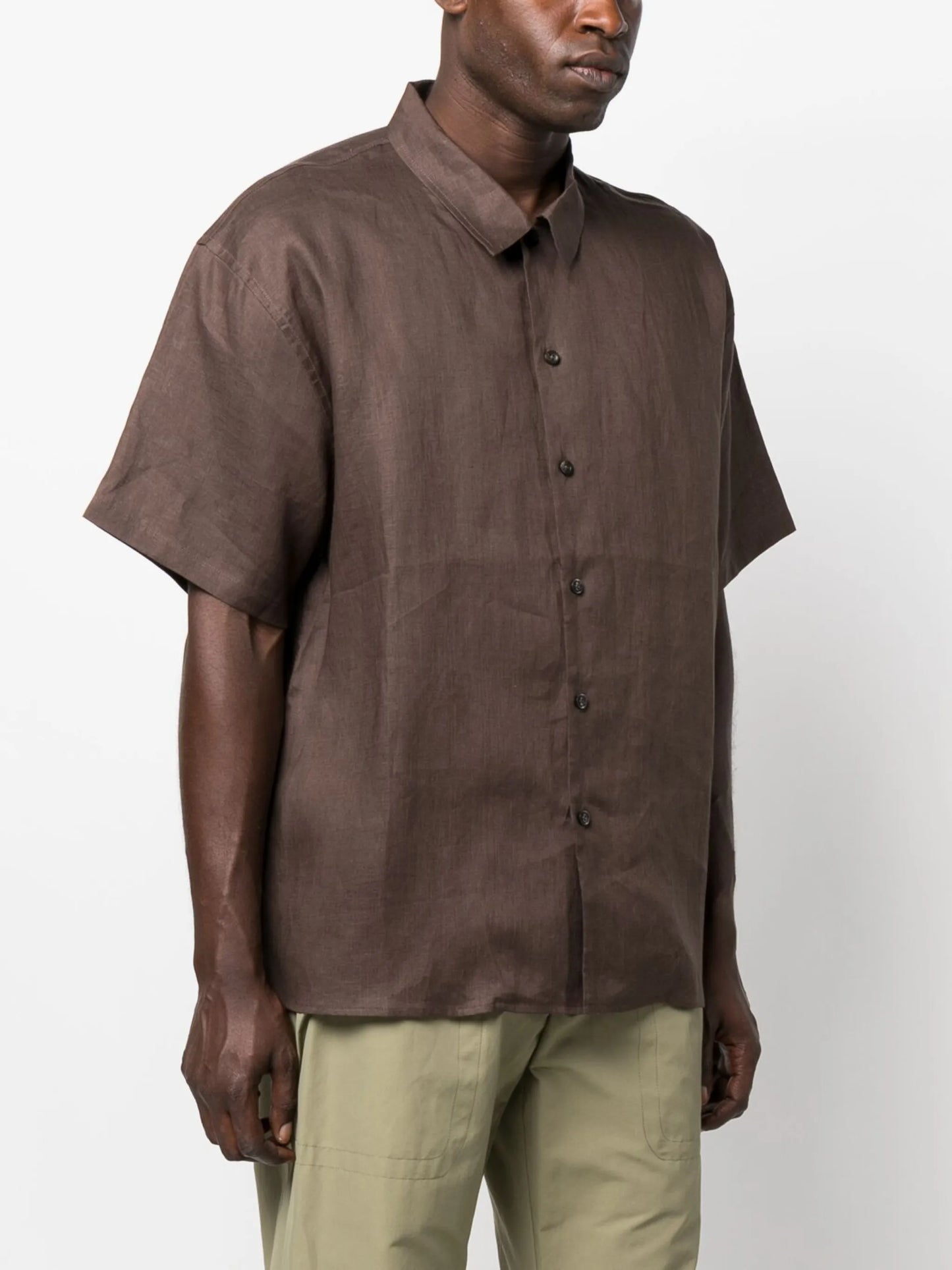 short-sleeve linen shirt