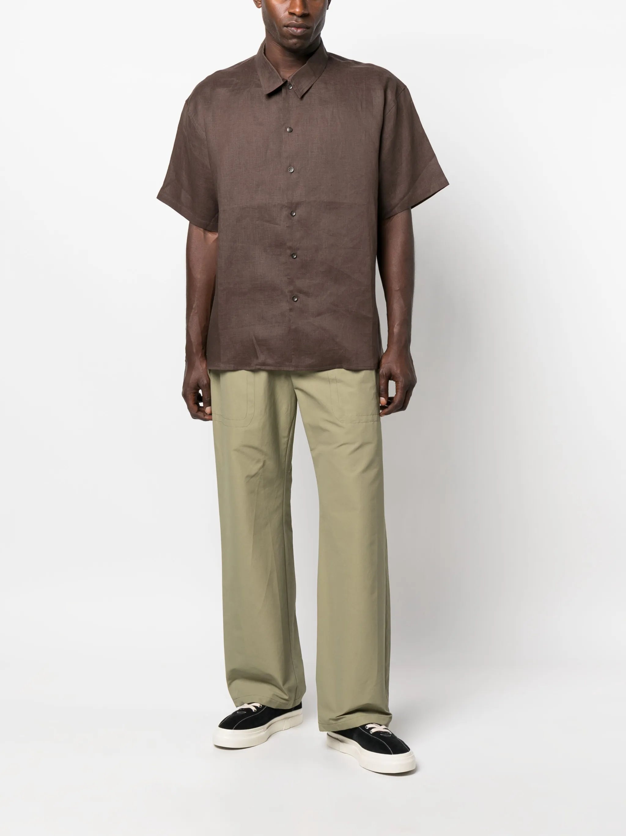 short-sleeve linen shirt