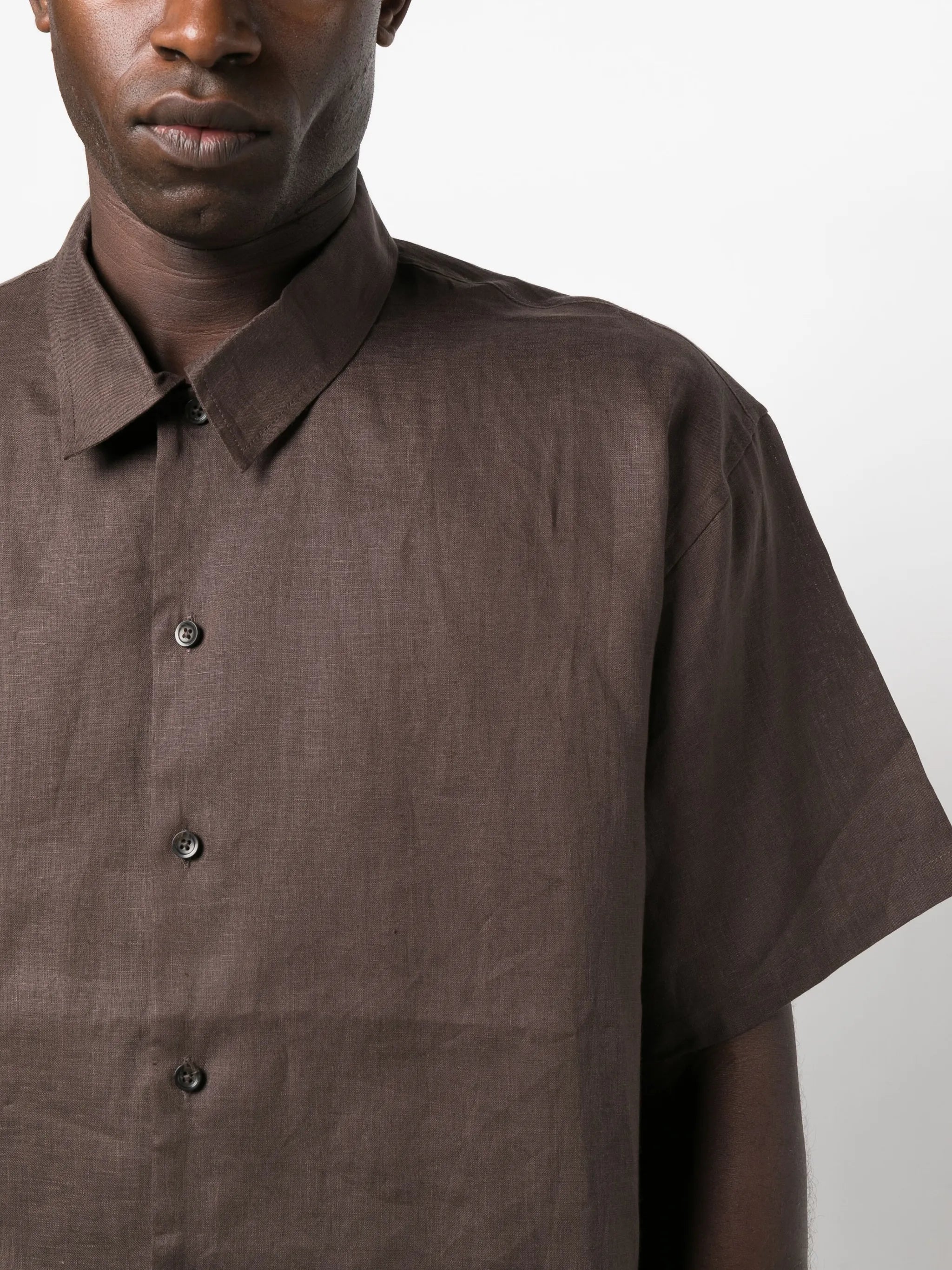 short-sleeve linen shirt