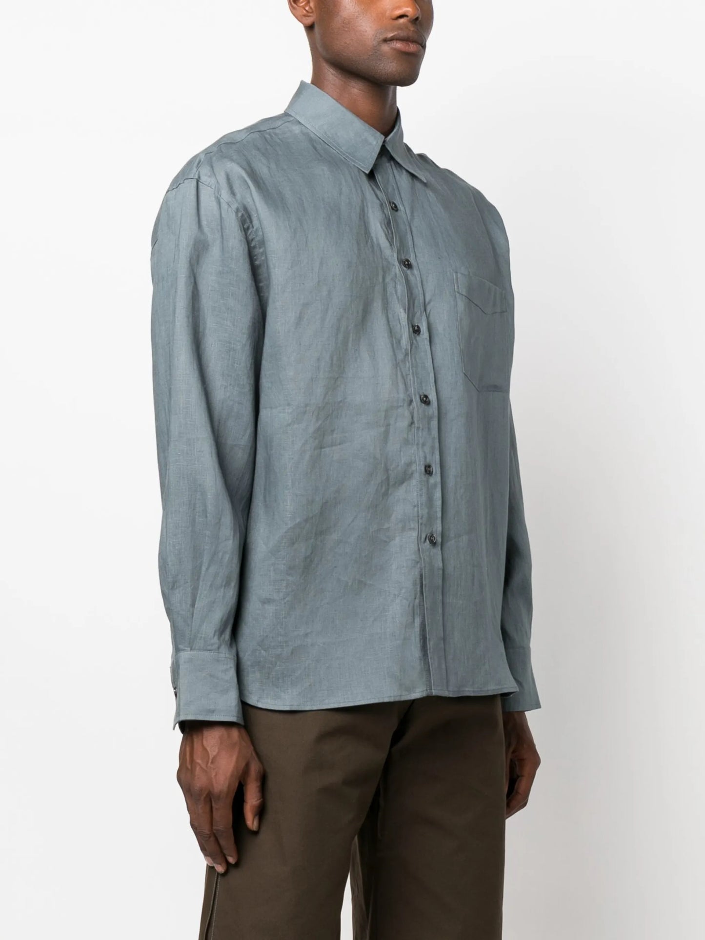 long-sleeve linen shirt