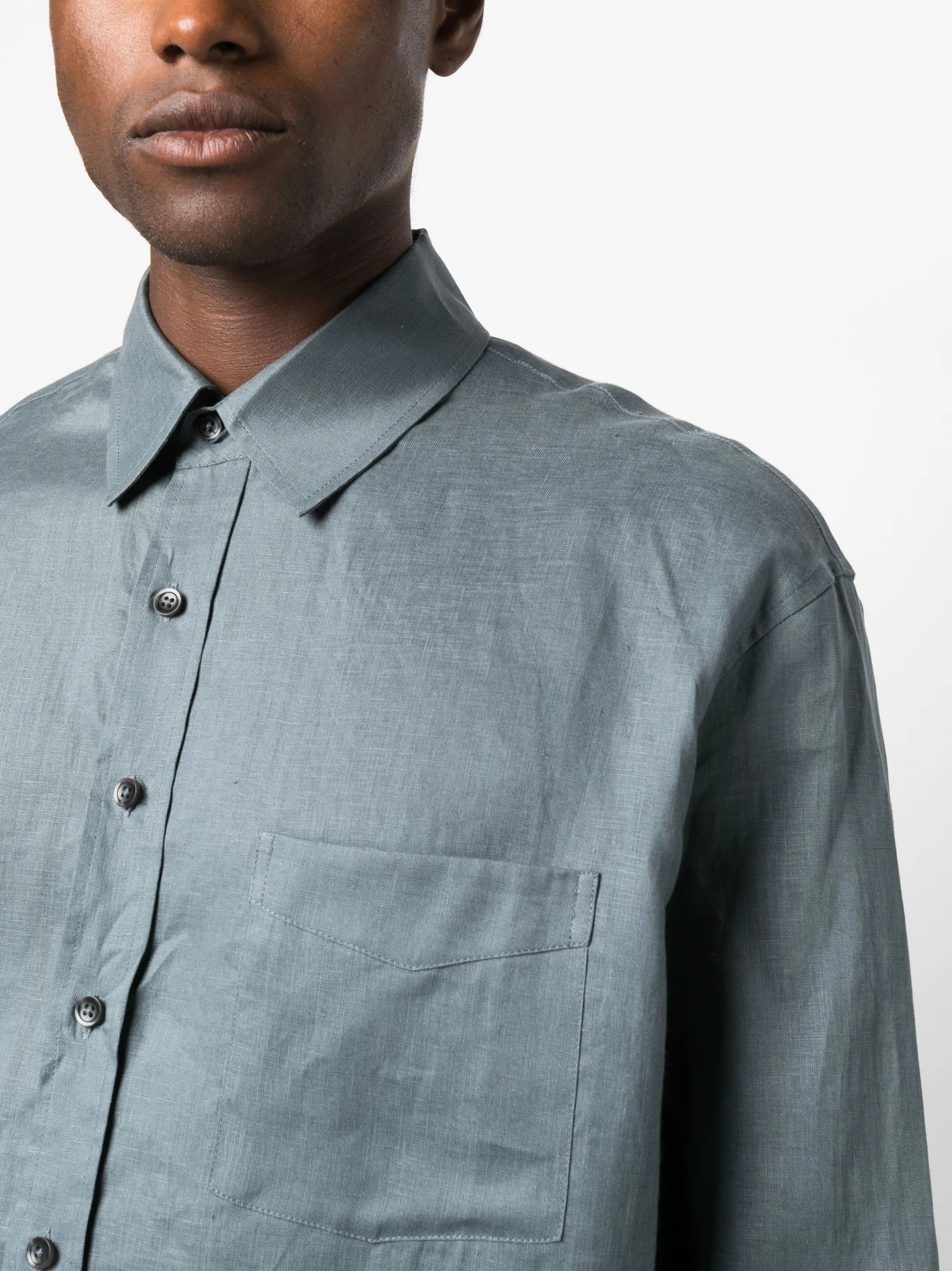 long-sleeve linen shirt