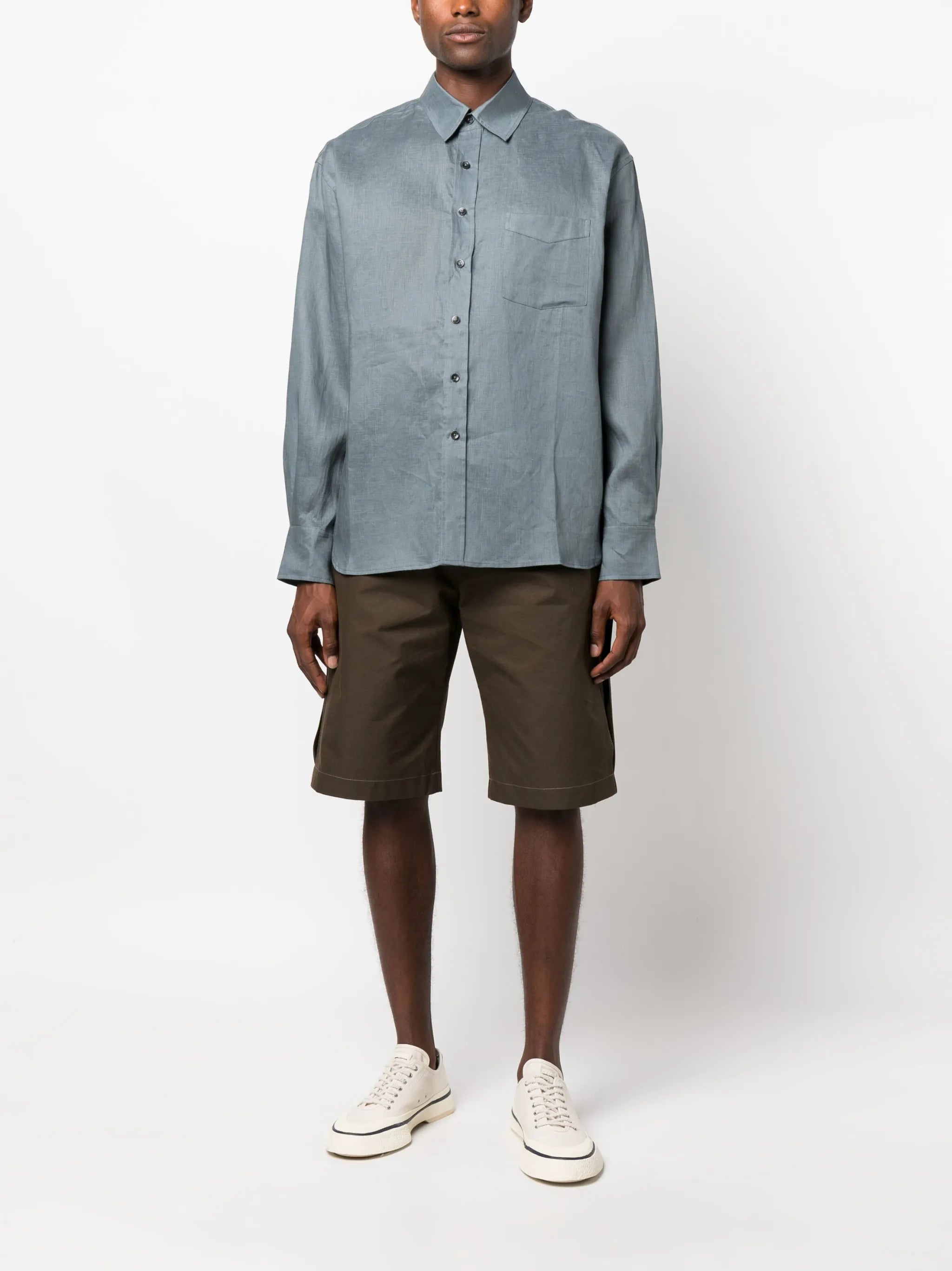 long-sleeve linen shirt