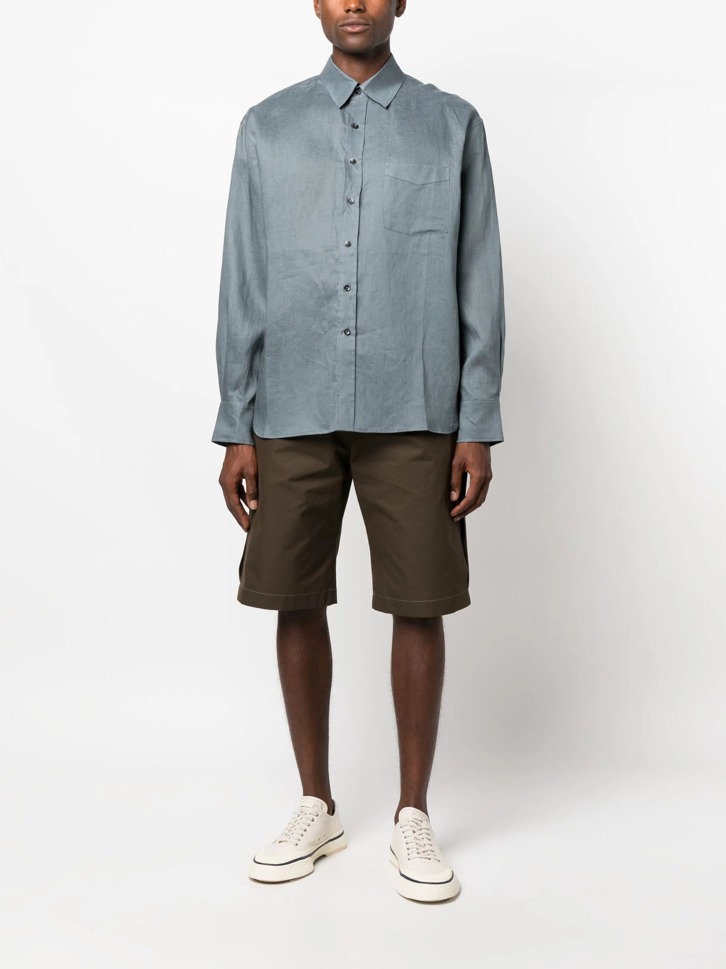 long-sleeve linen shirt