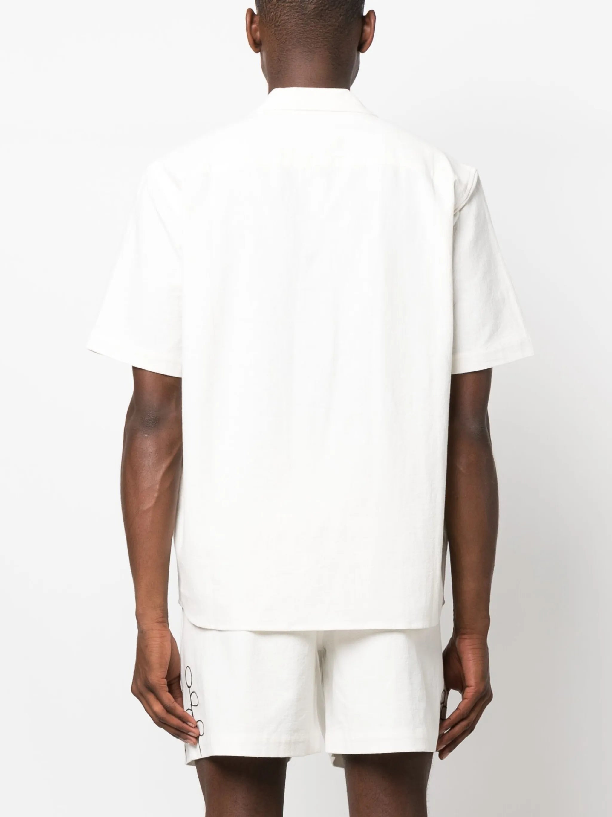 graphic-embroidered short-sleeve shirt