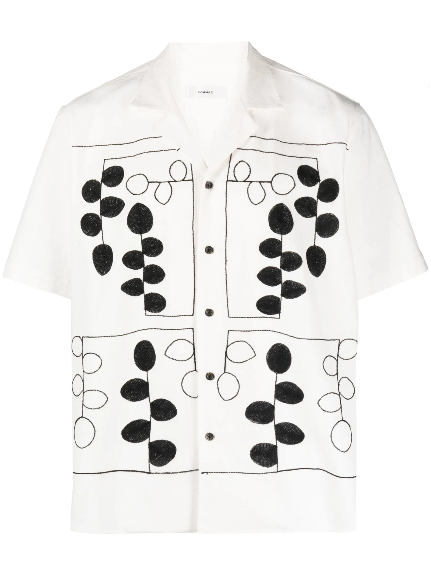 graphic-embroidered short-sleeve shirt