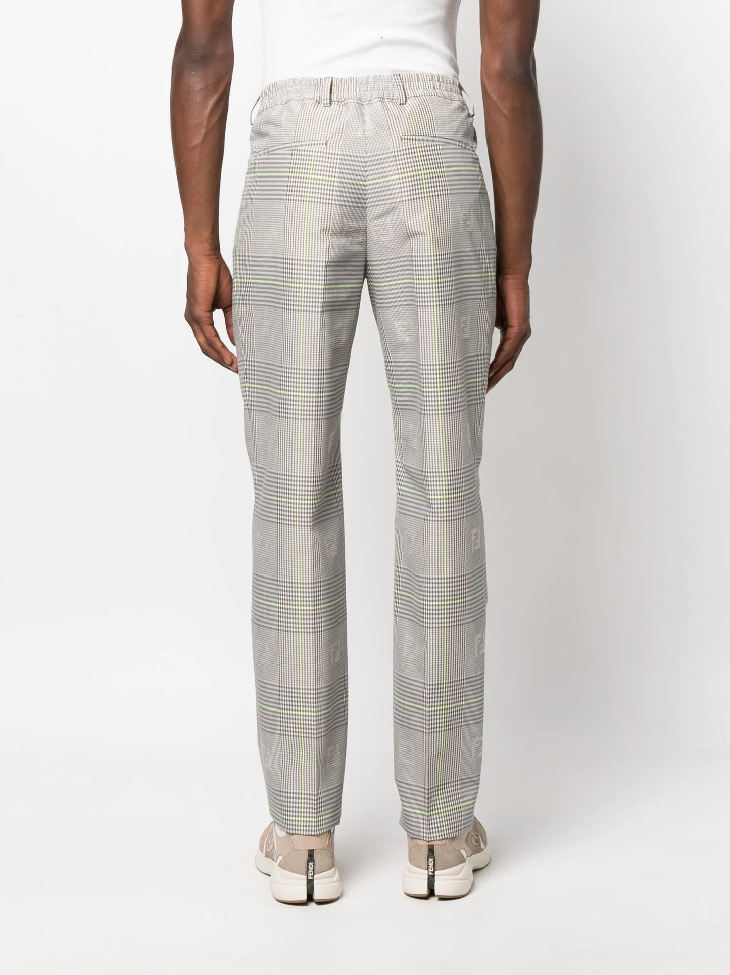 Prince-of-wales pattern trousers