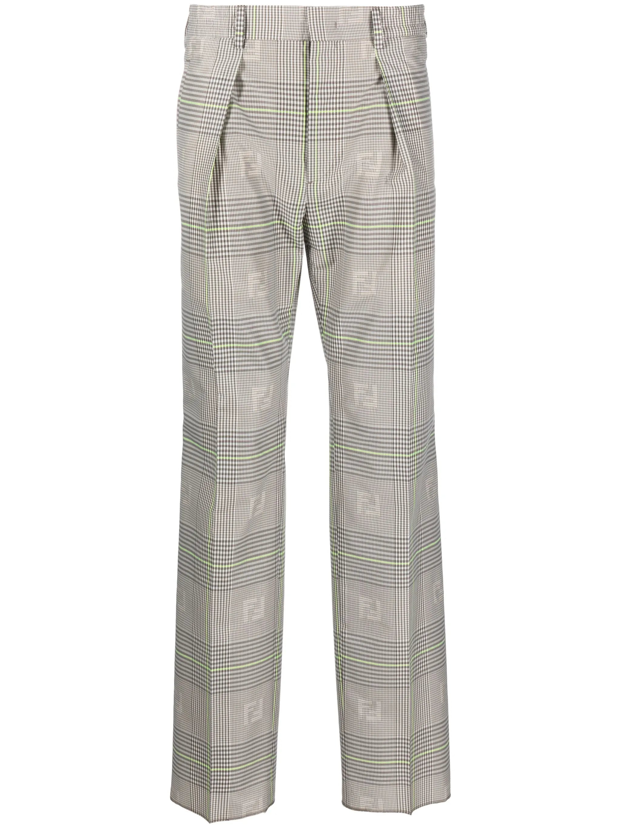 Prince-of-wales pattern trousers