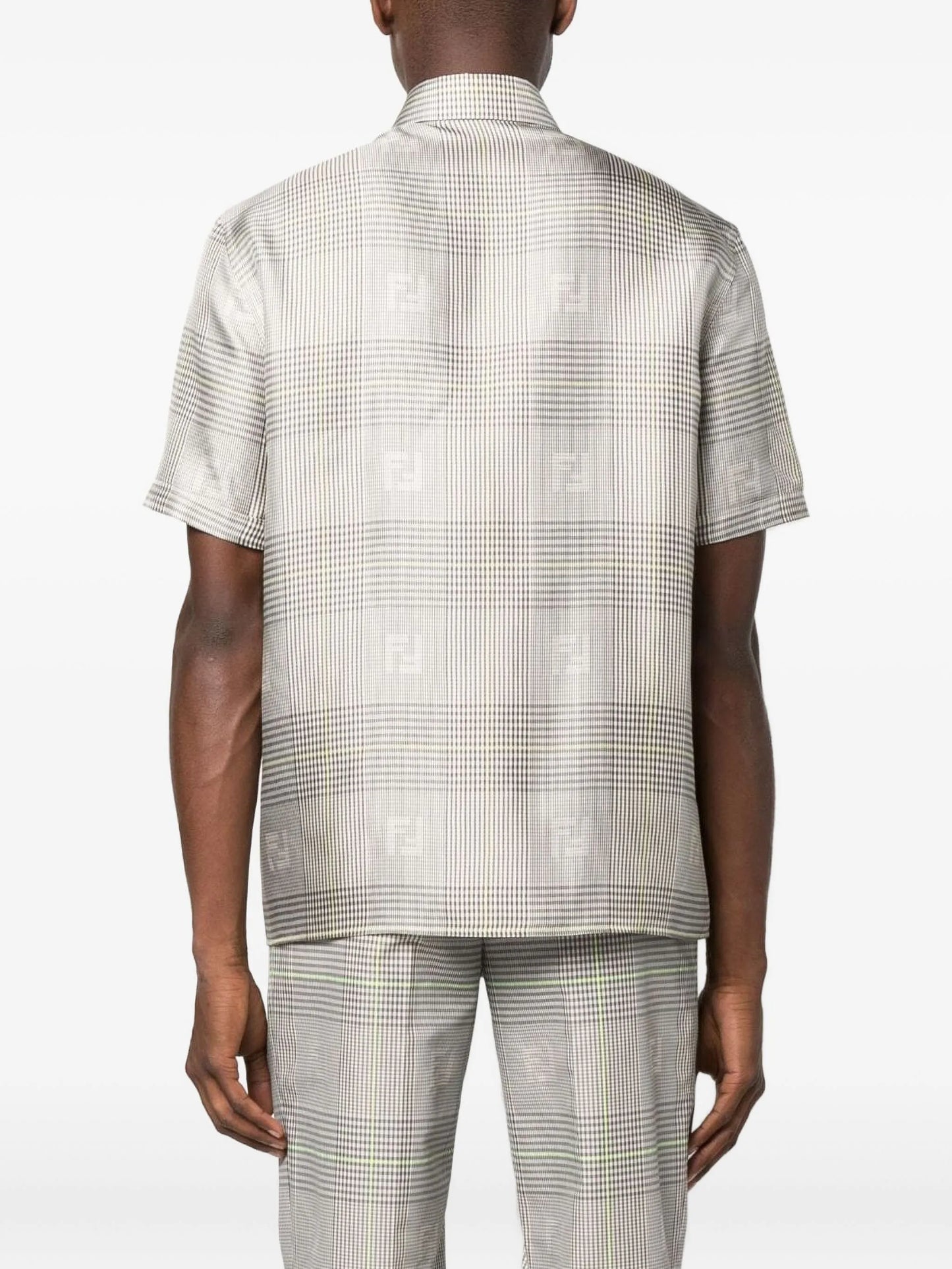 prince-of-wales check silk shirt