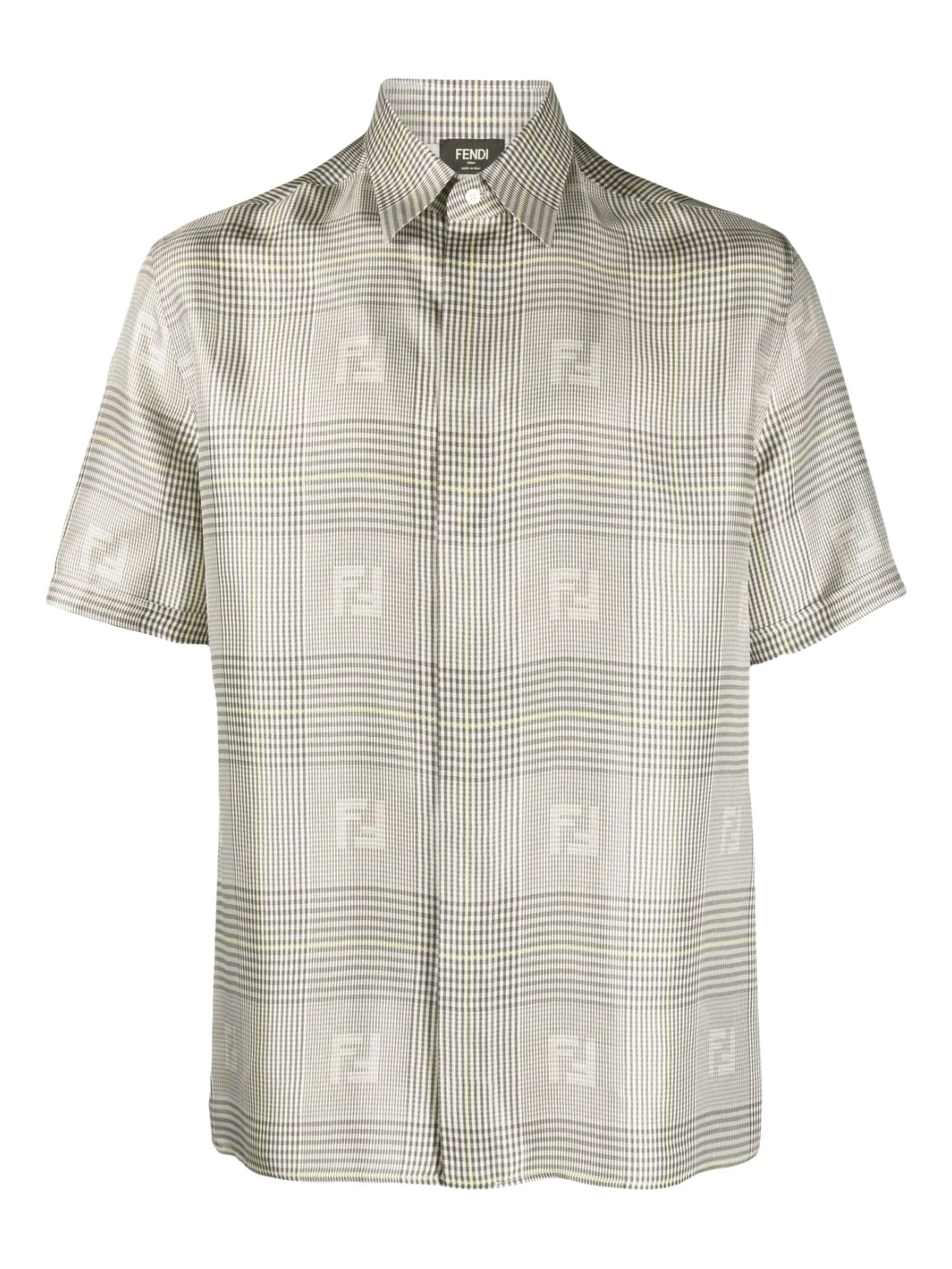 prince-of-wales check silk shirt