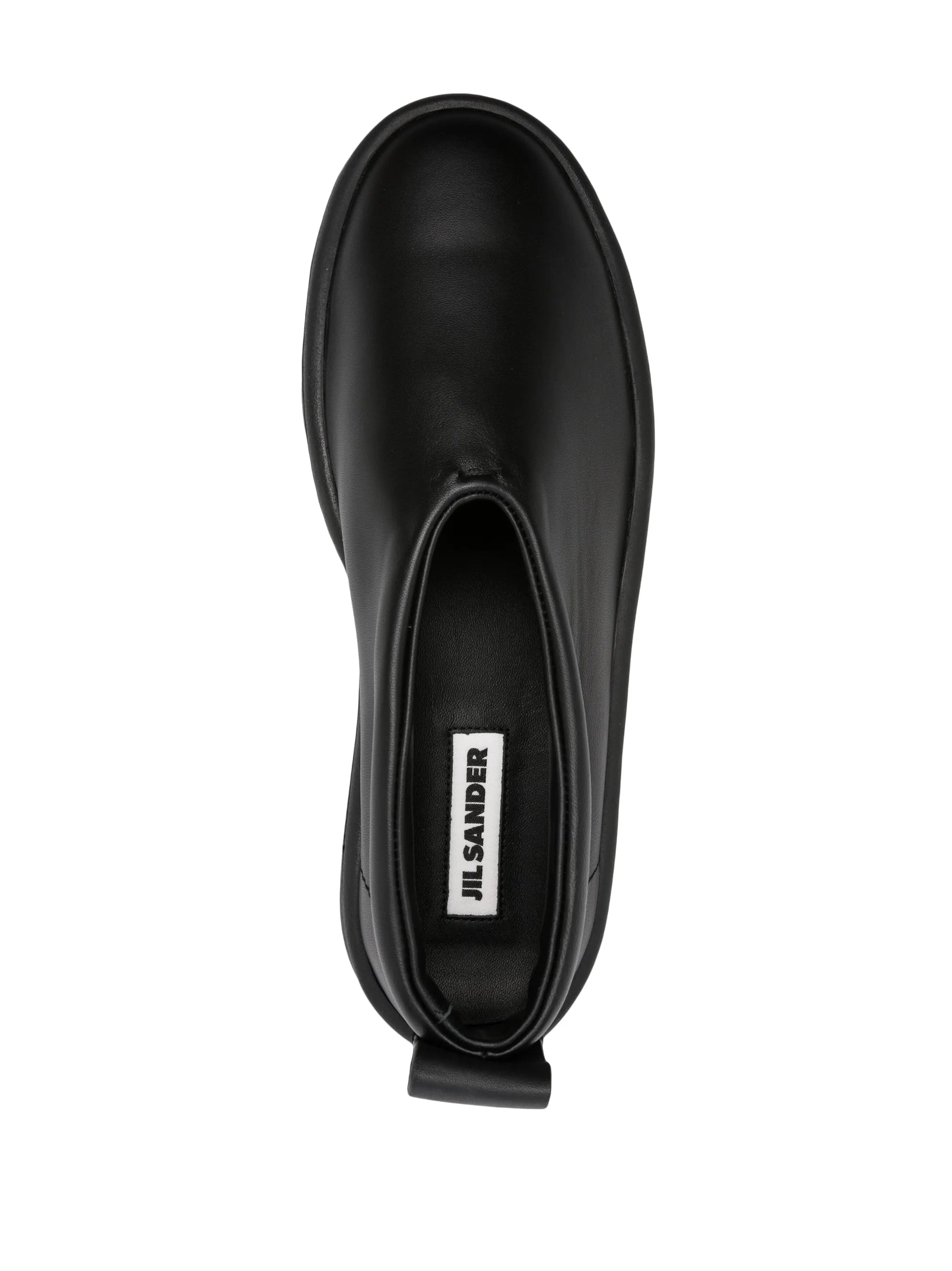 round-toe leather loafers