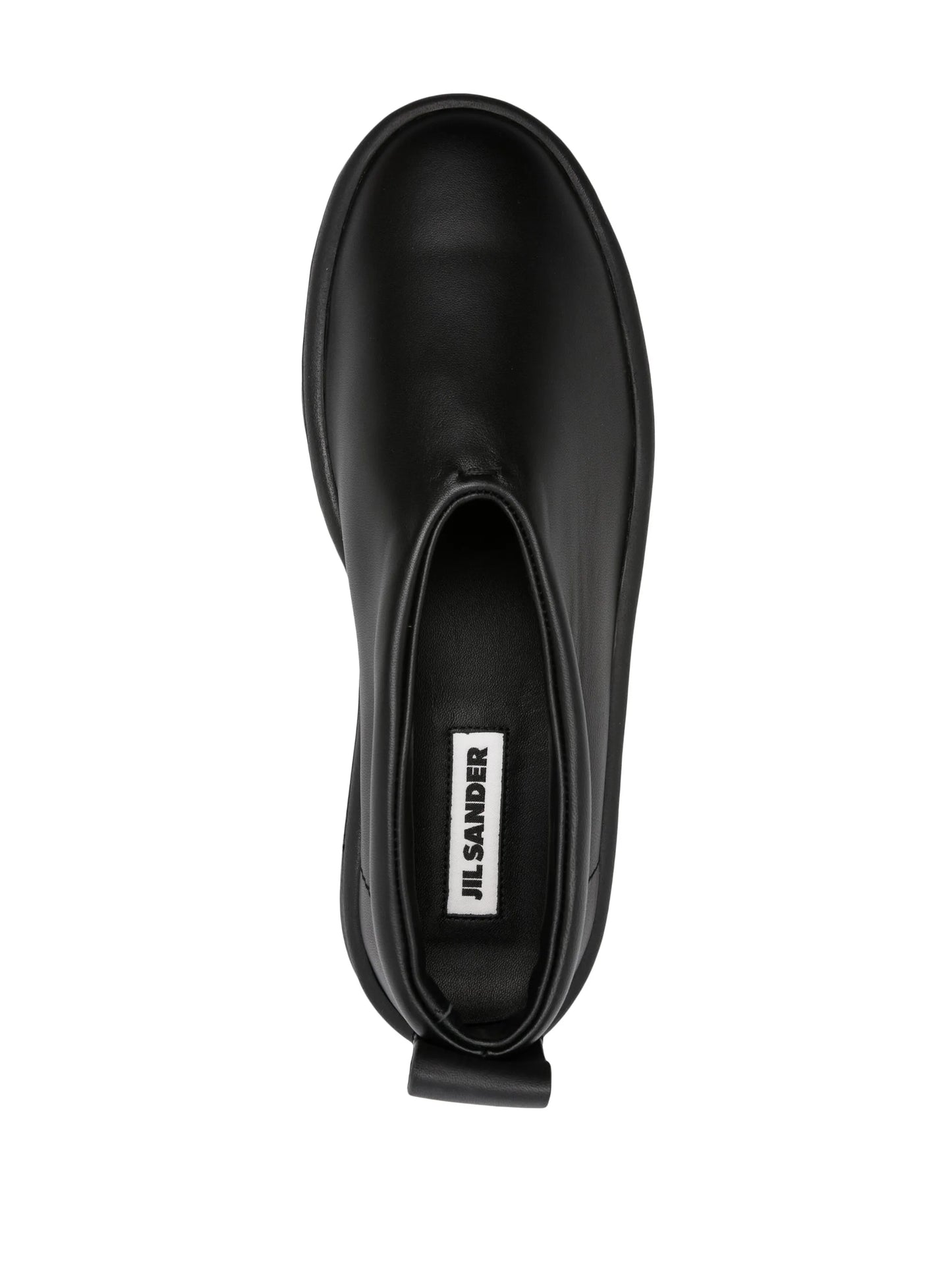 round-toe leather loafers