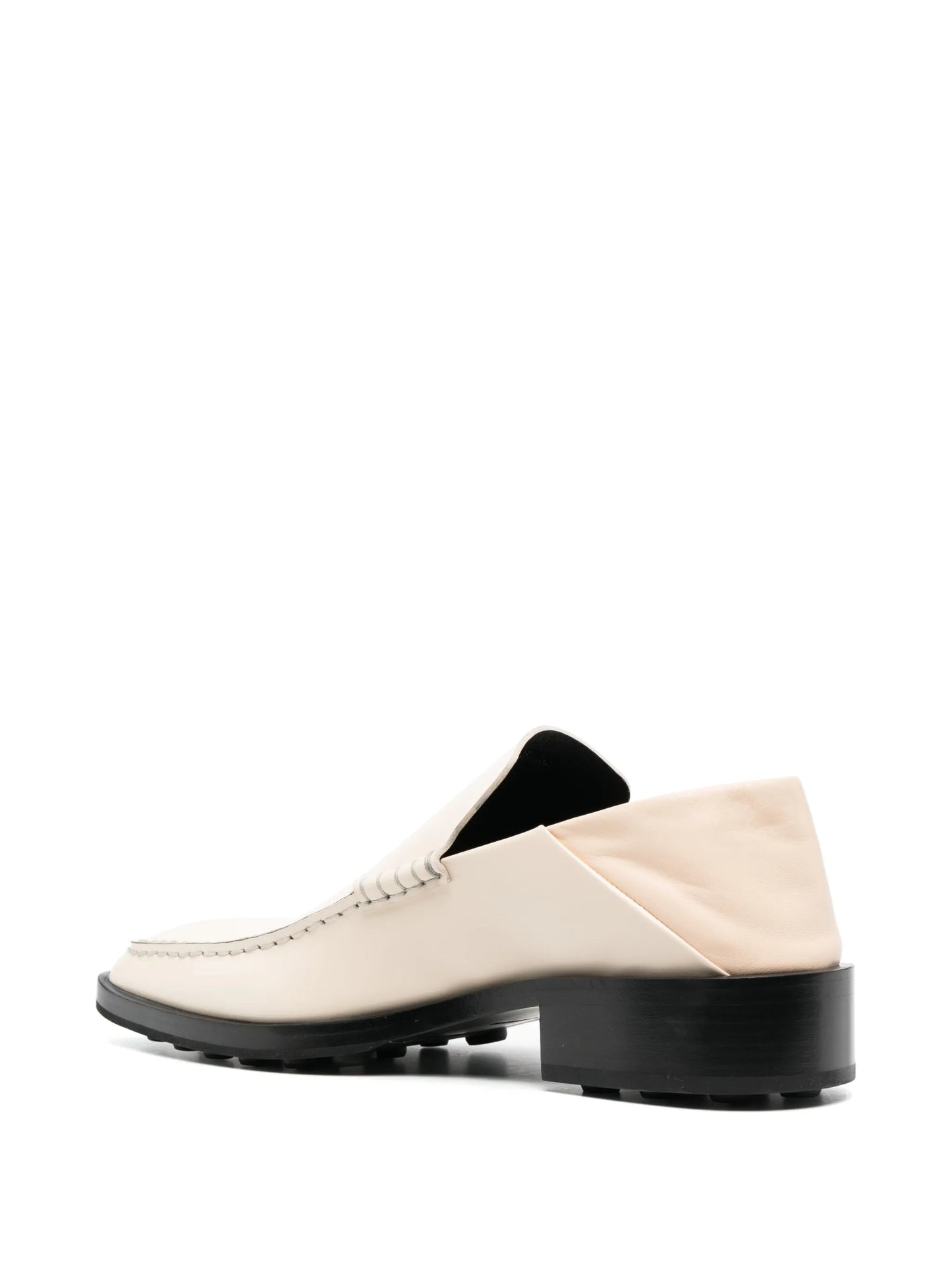 pointed-toe leather loafers