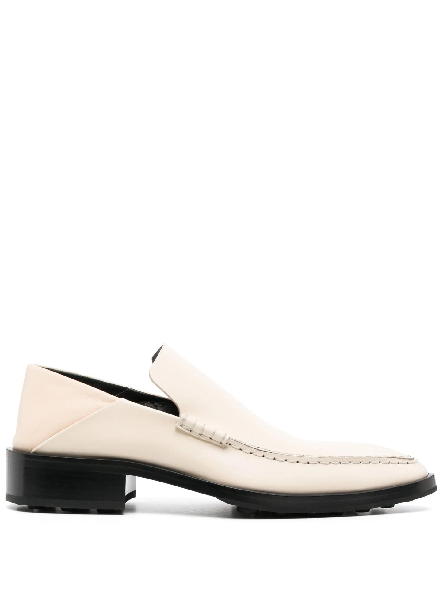 pointed-toe leather loafers
