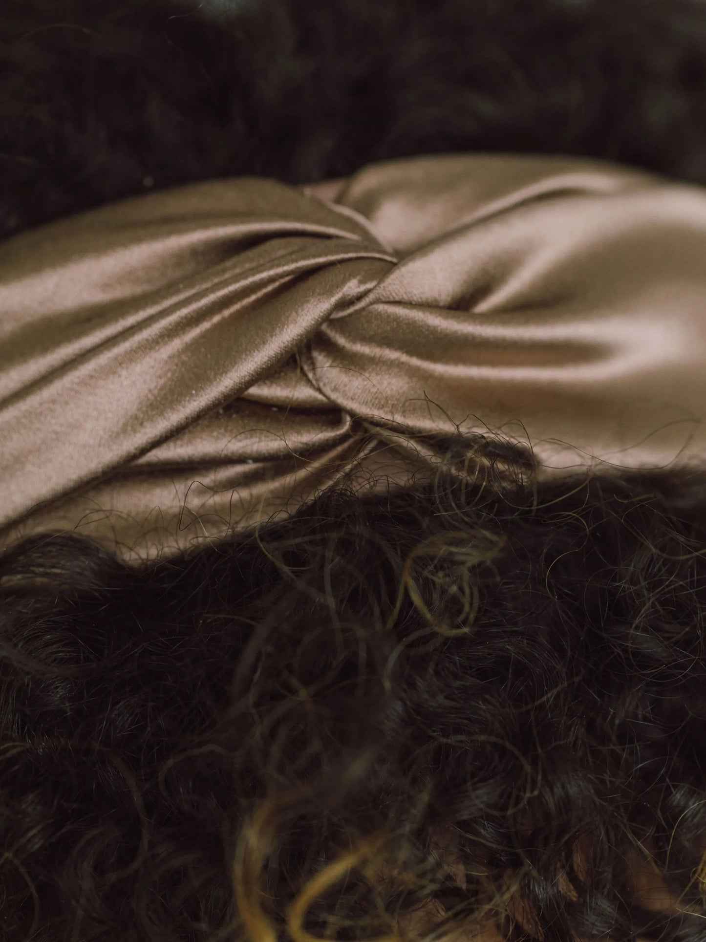 Twist silk satin headband