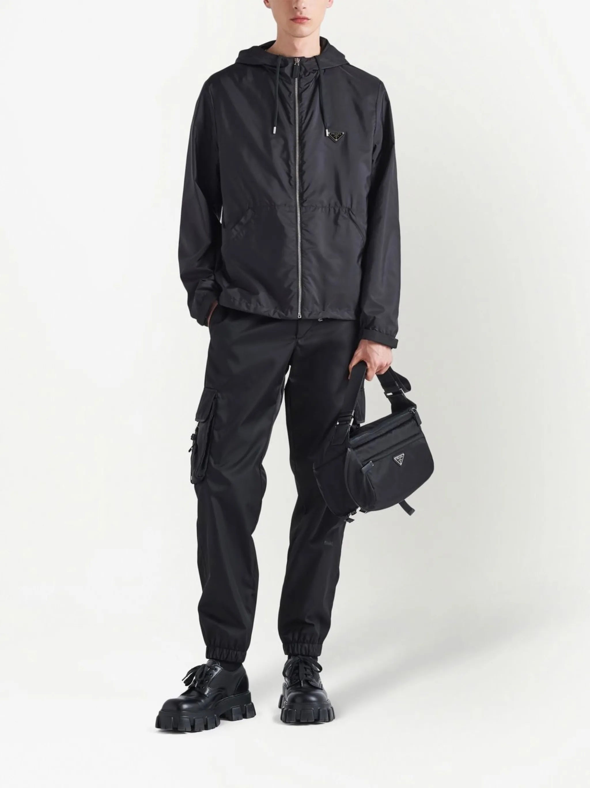 Re-Nylon hooded jacket