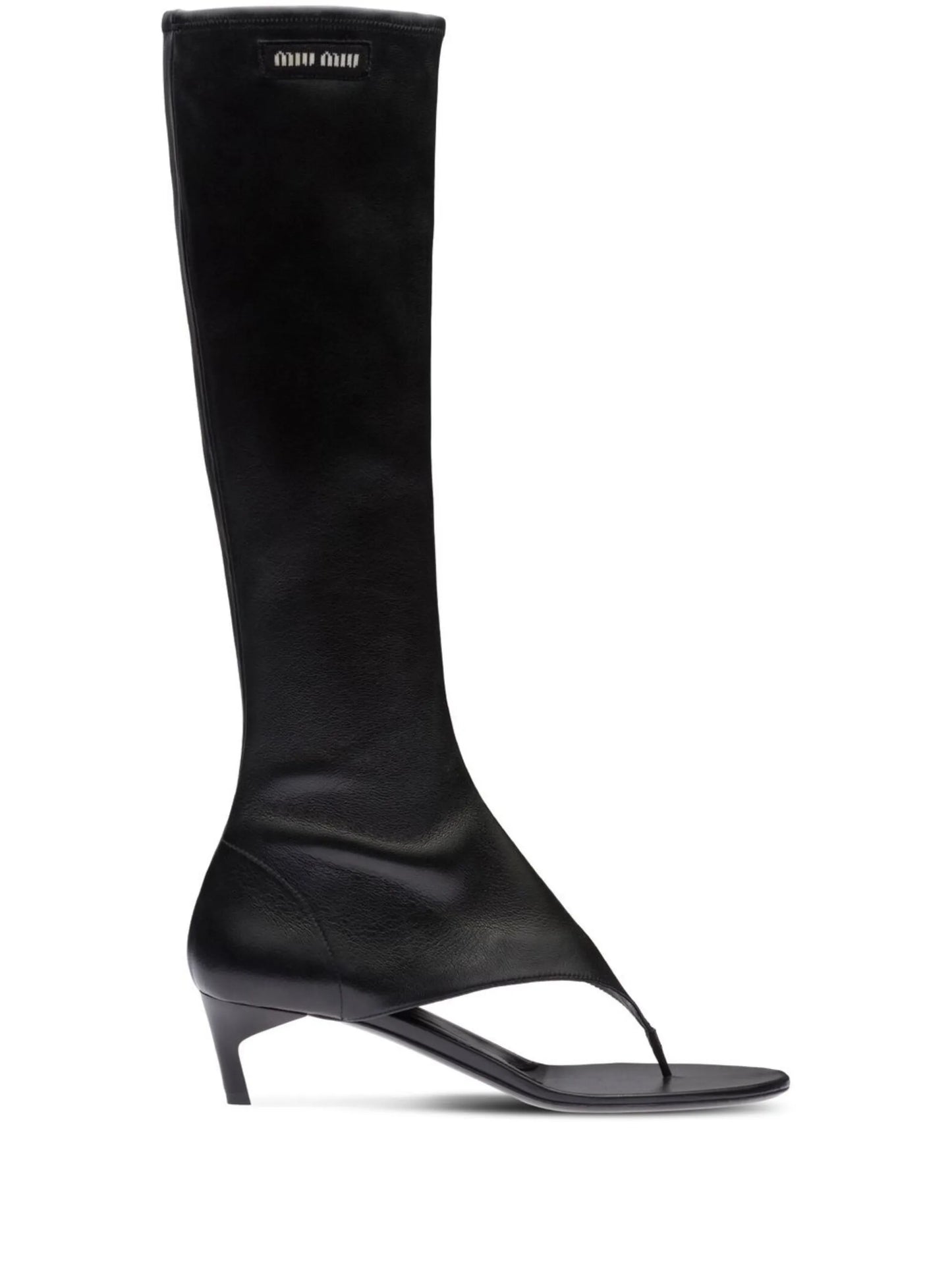 low-heel thong boots