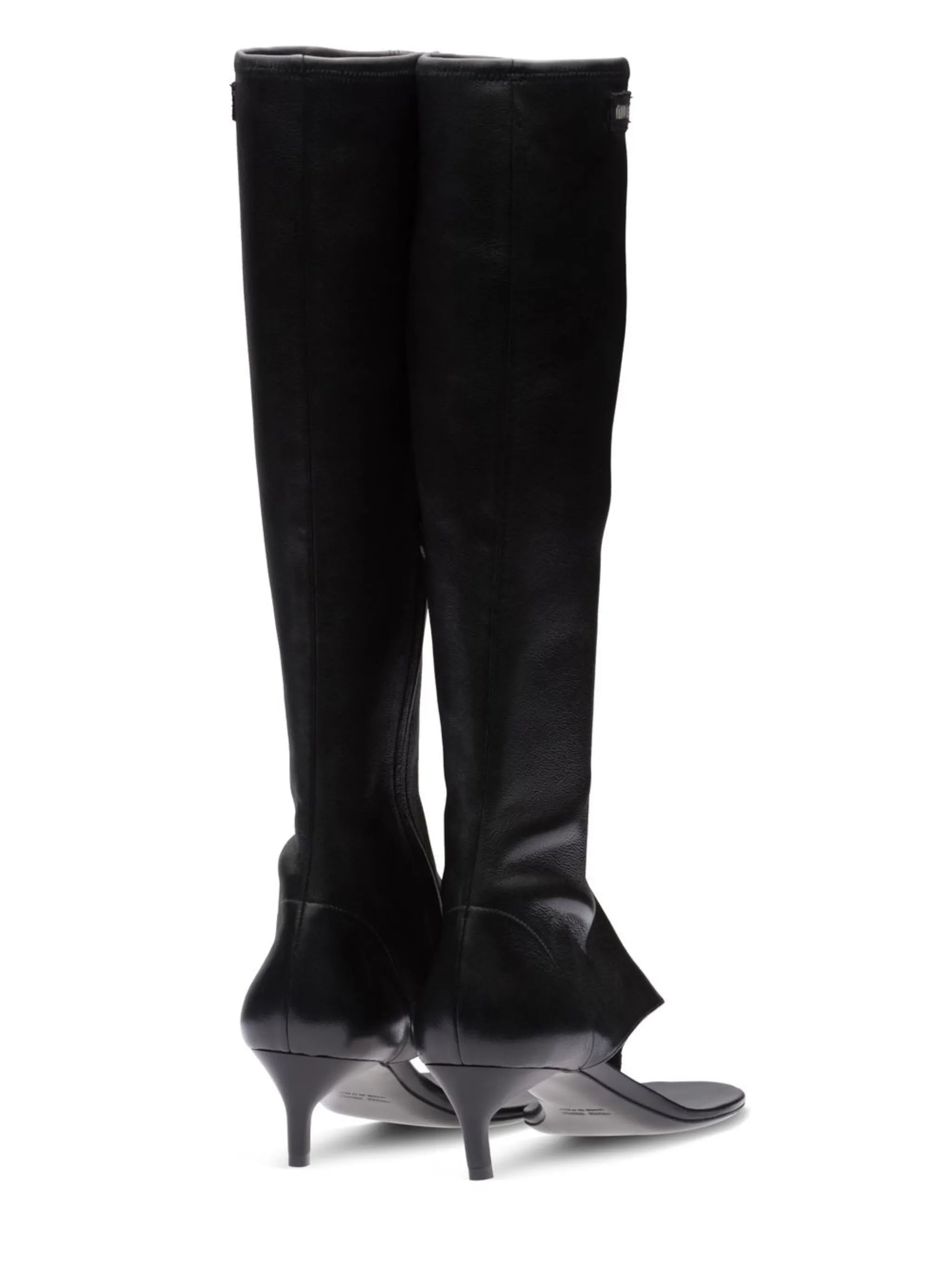 low-heel thong boots