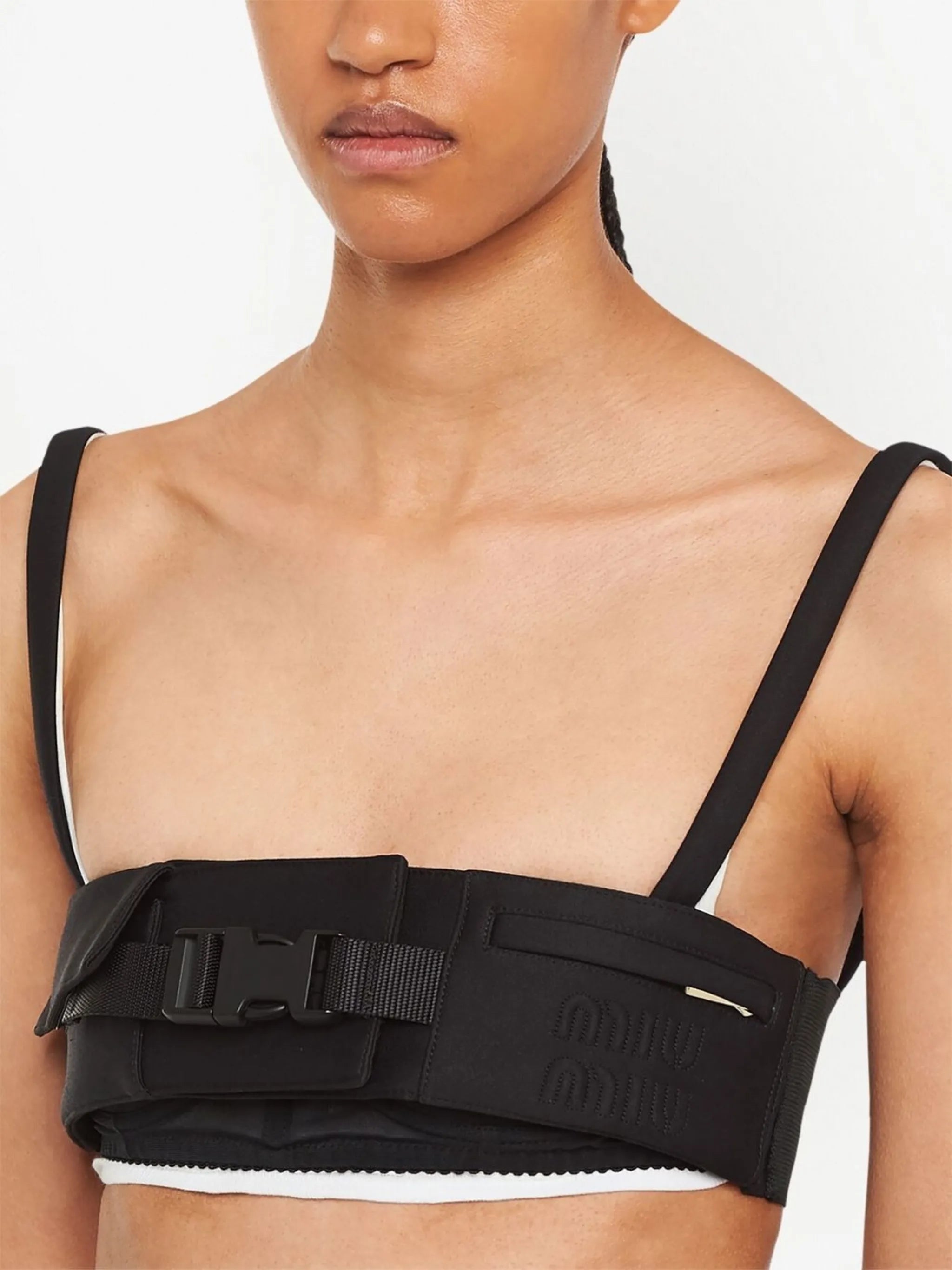 Radzimir buckle-detail bralette top