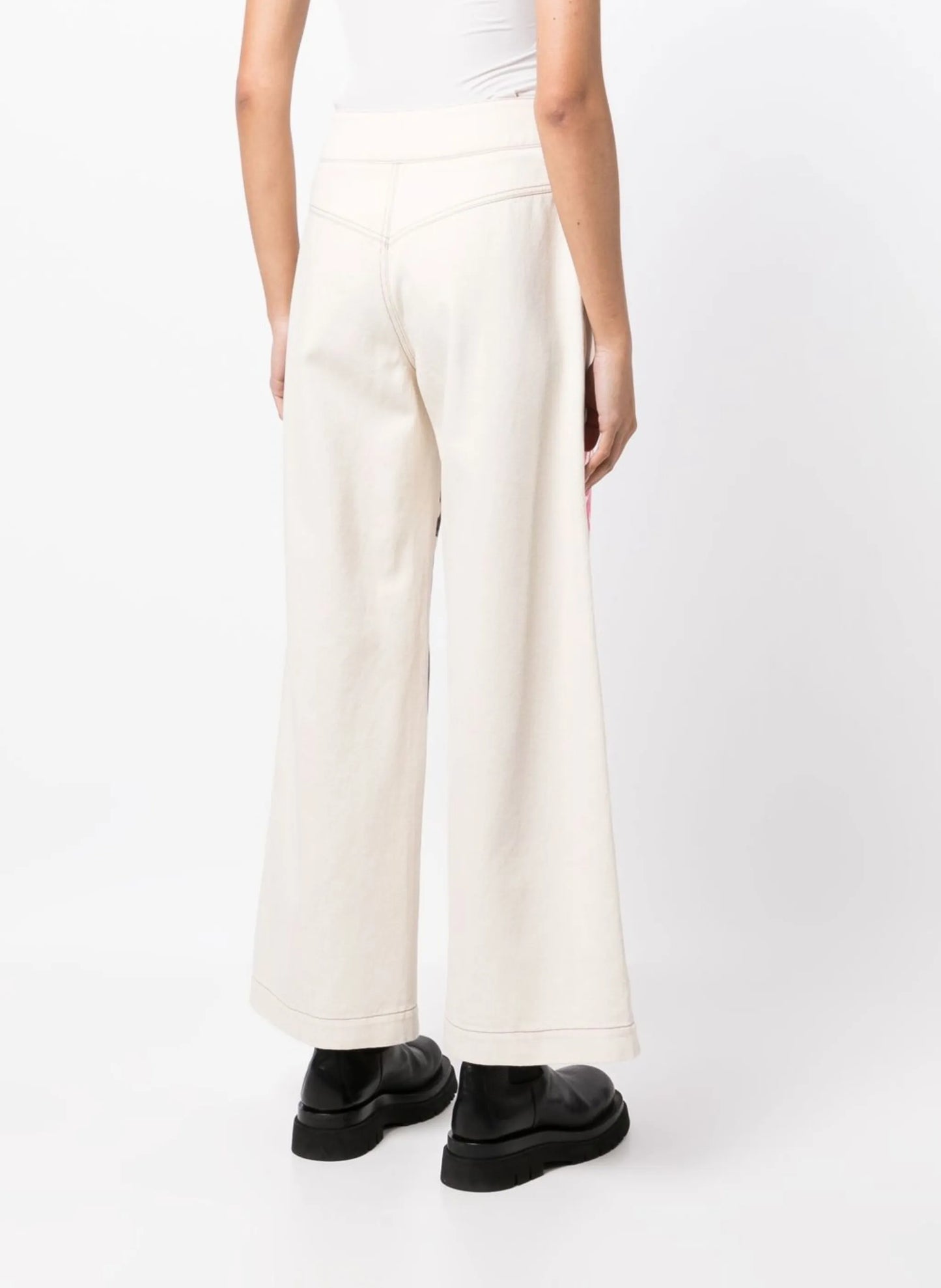 Happy Flower wide cropped trousers