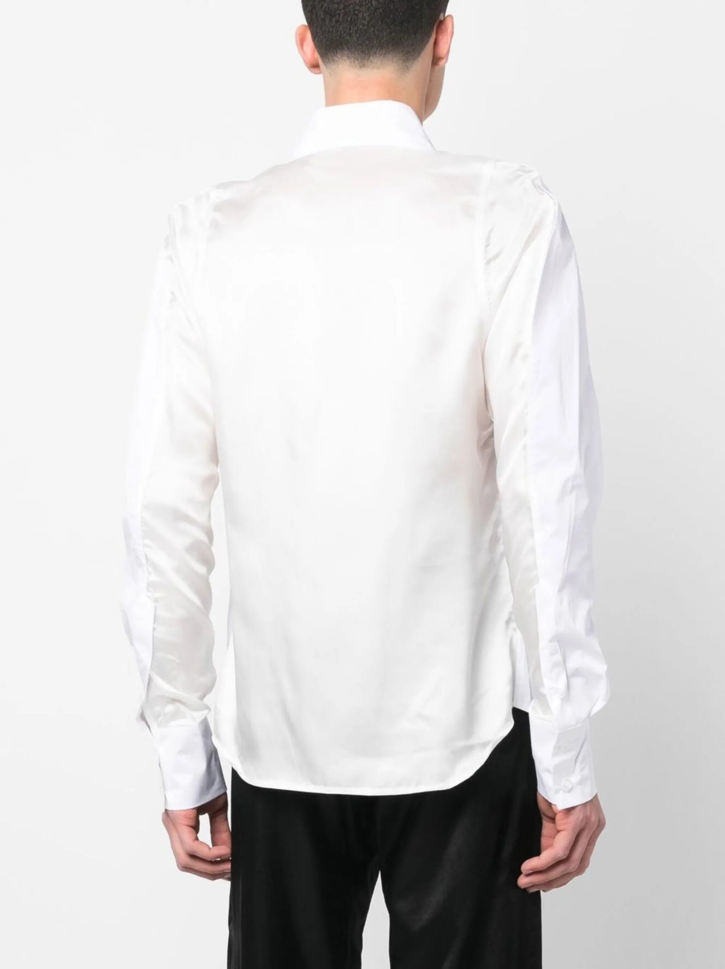pointed flat collar shirt