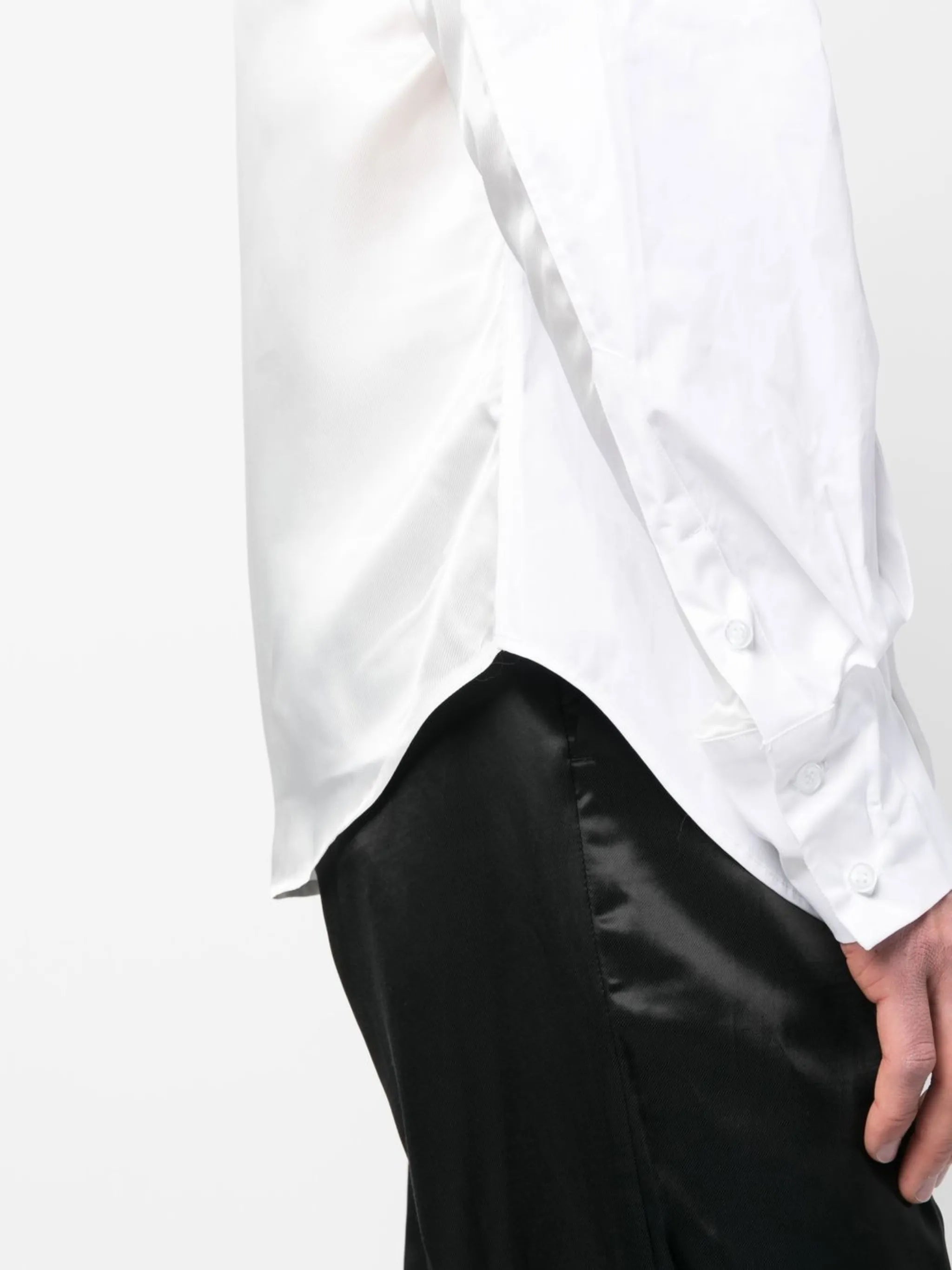 pointed flat collar shirt