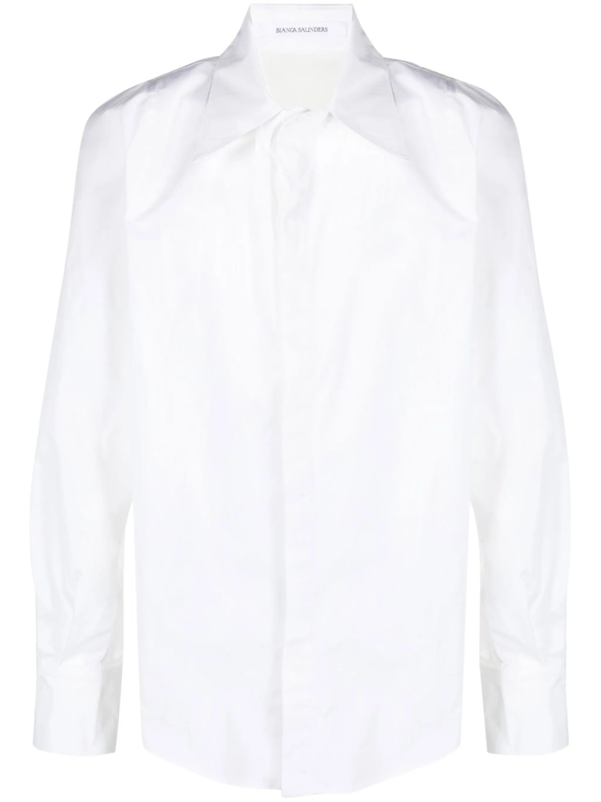 pointed flat collar shirt