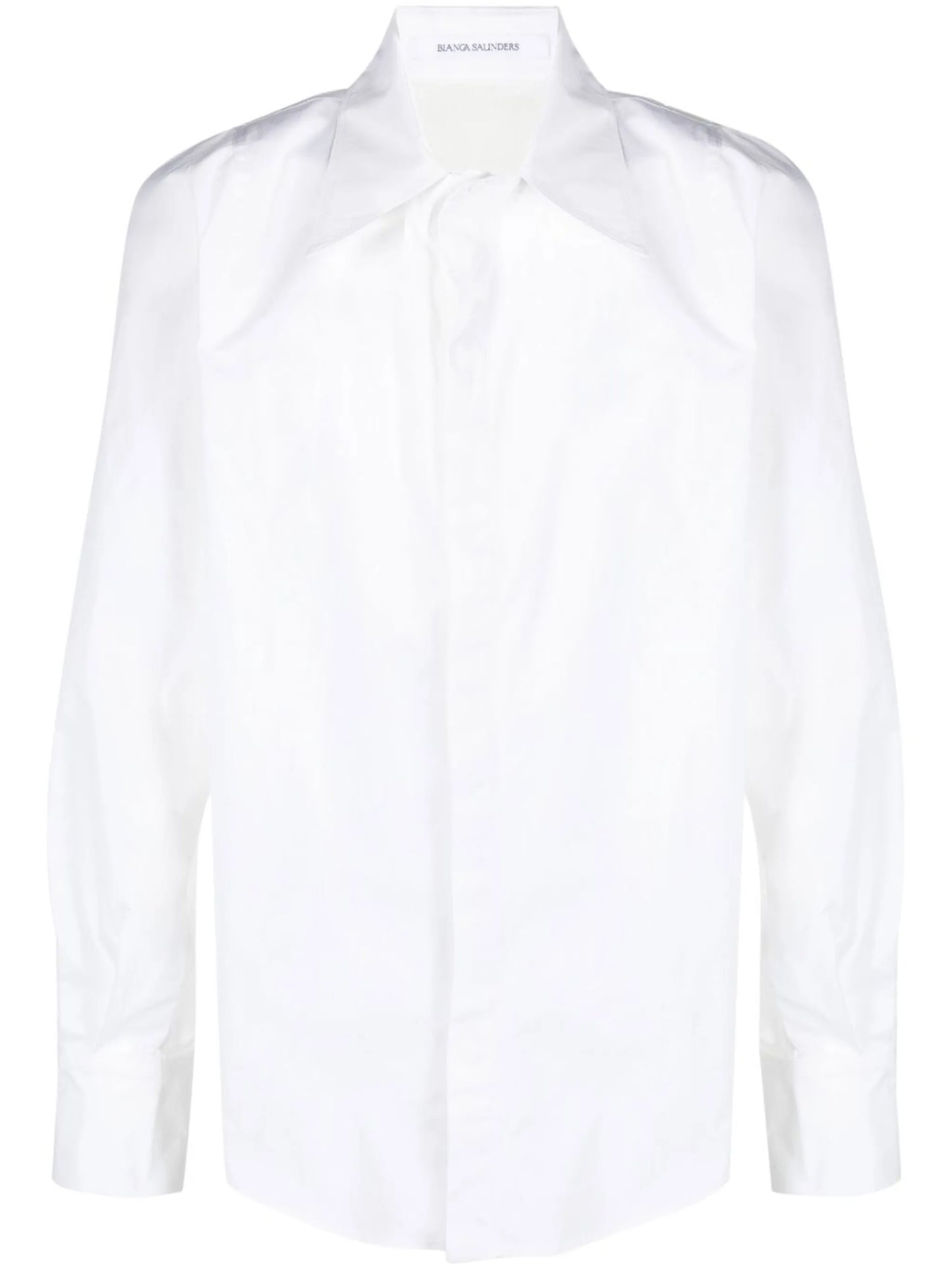 pointed flat collar shirt
