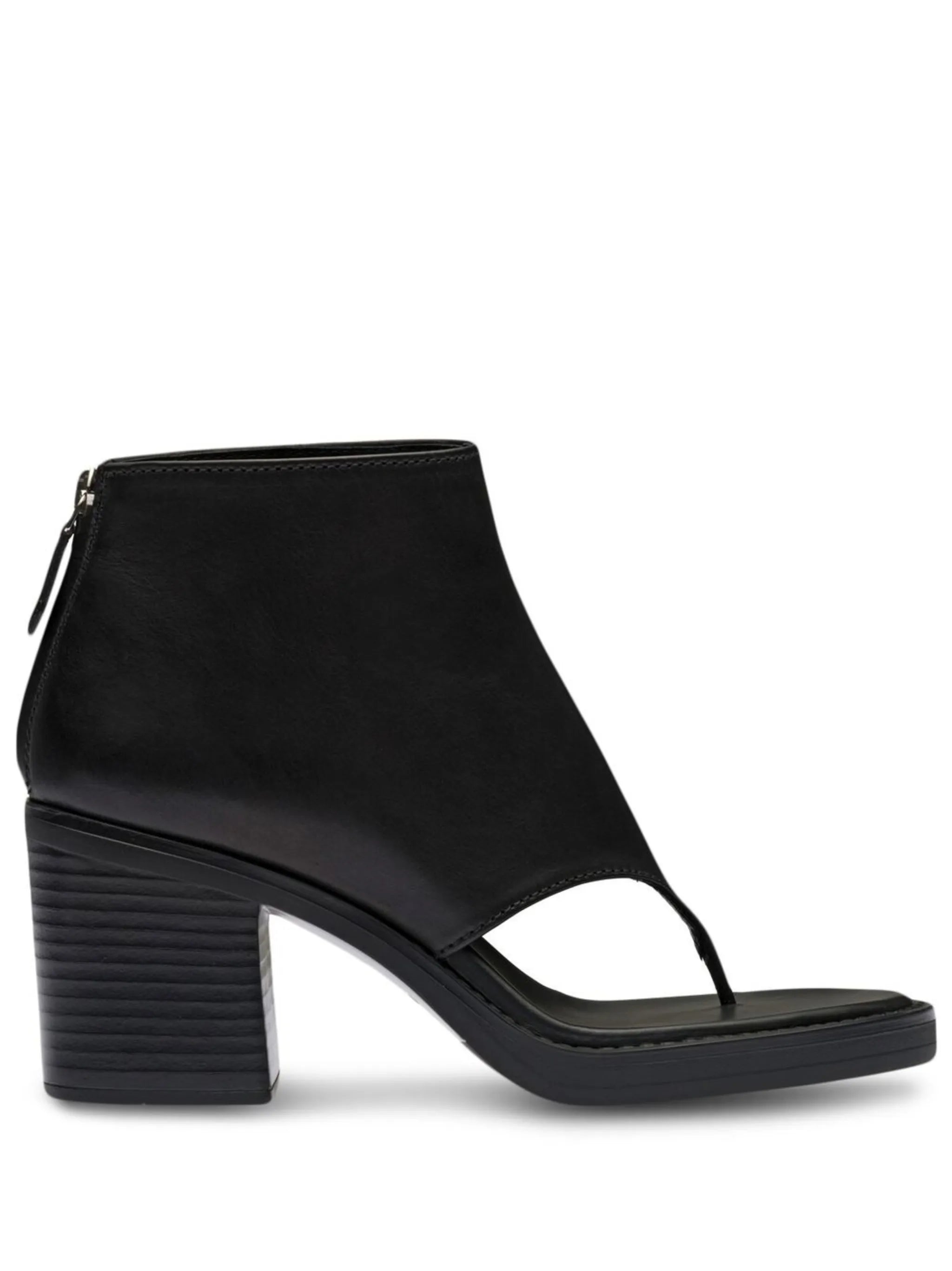 Leather thong ankle boots