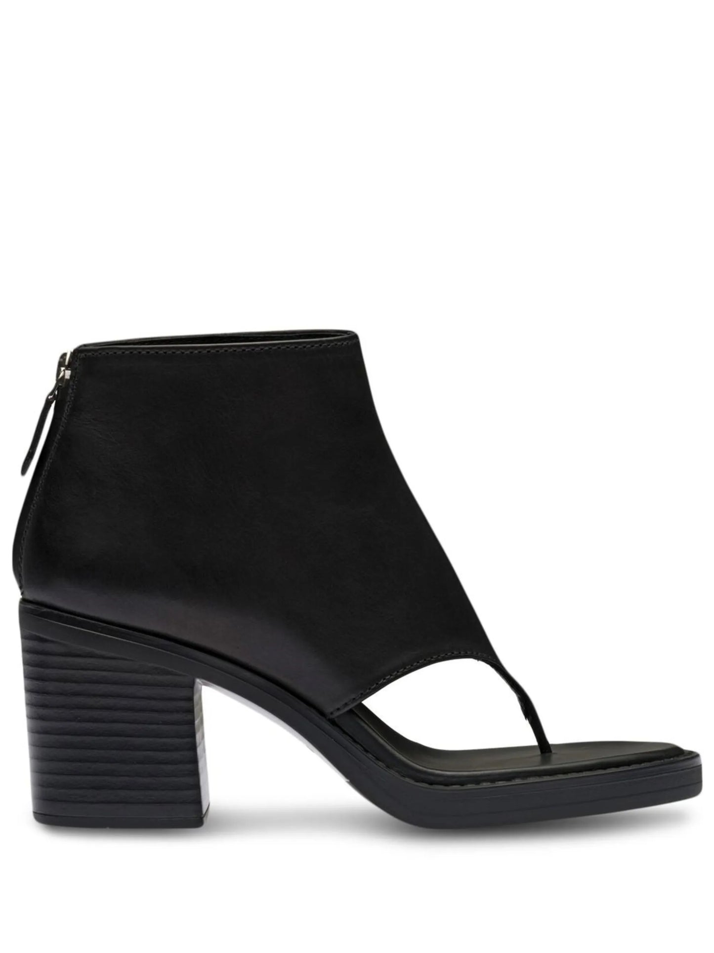 Leather thong ankle boots